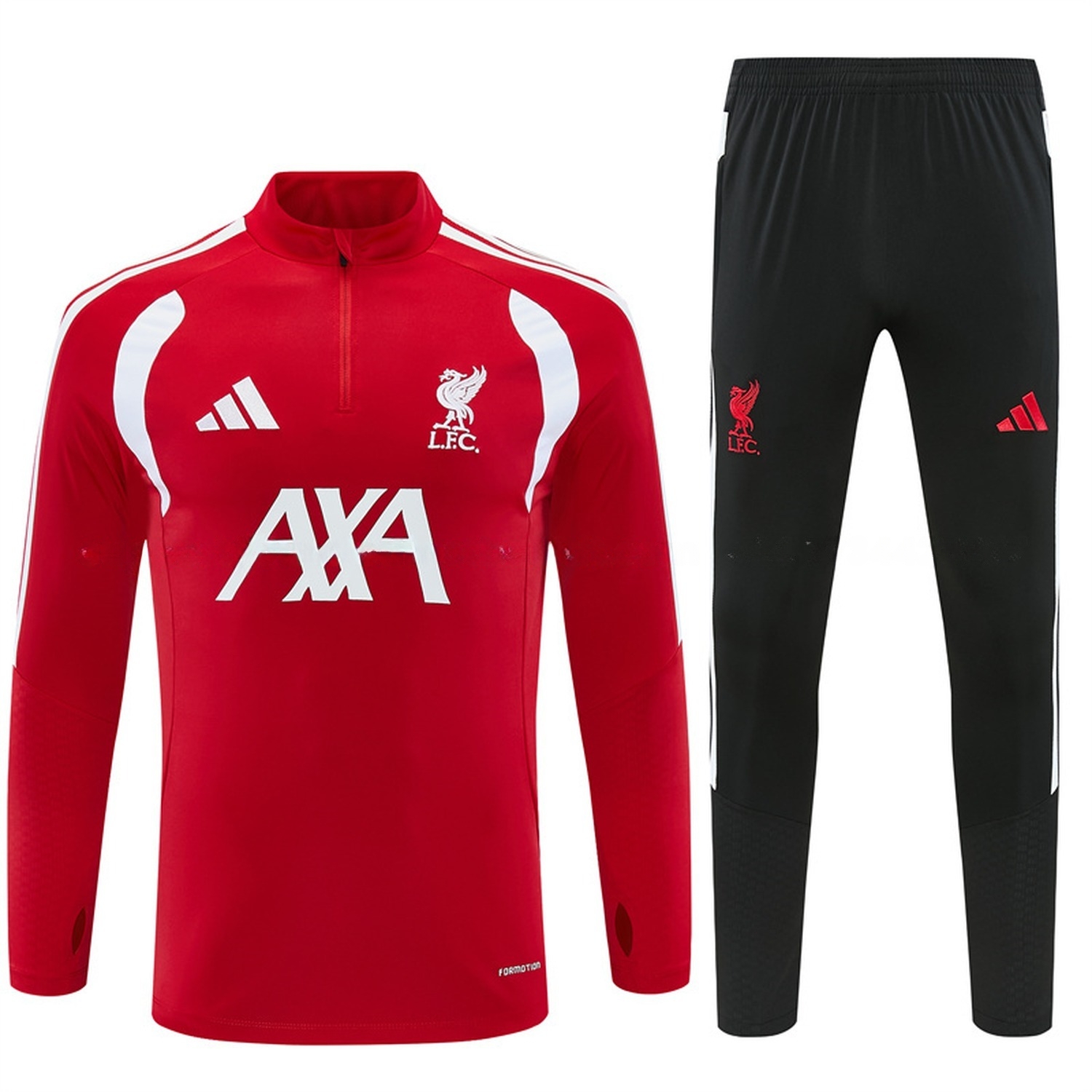 Liver.pool 26-27 Long Sleeve Training Set - Red Top & Black Pants - JerseysGala
