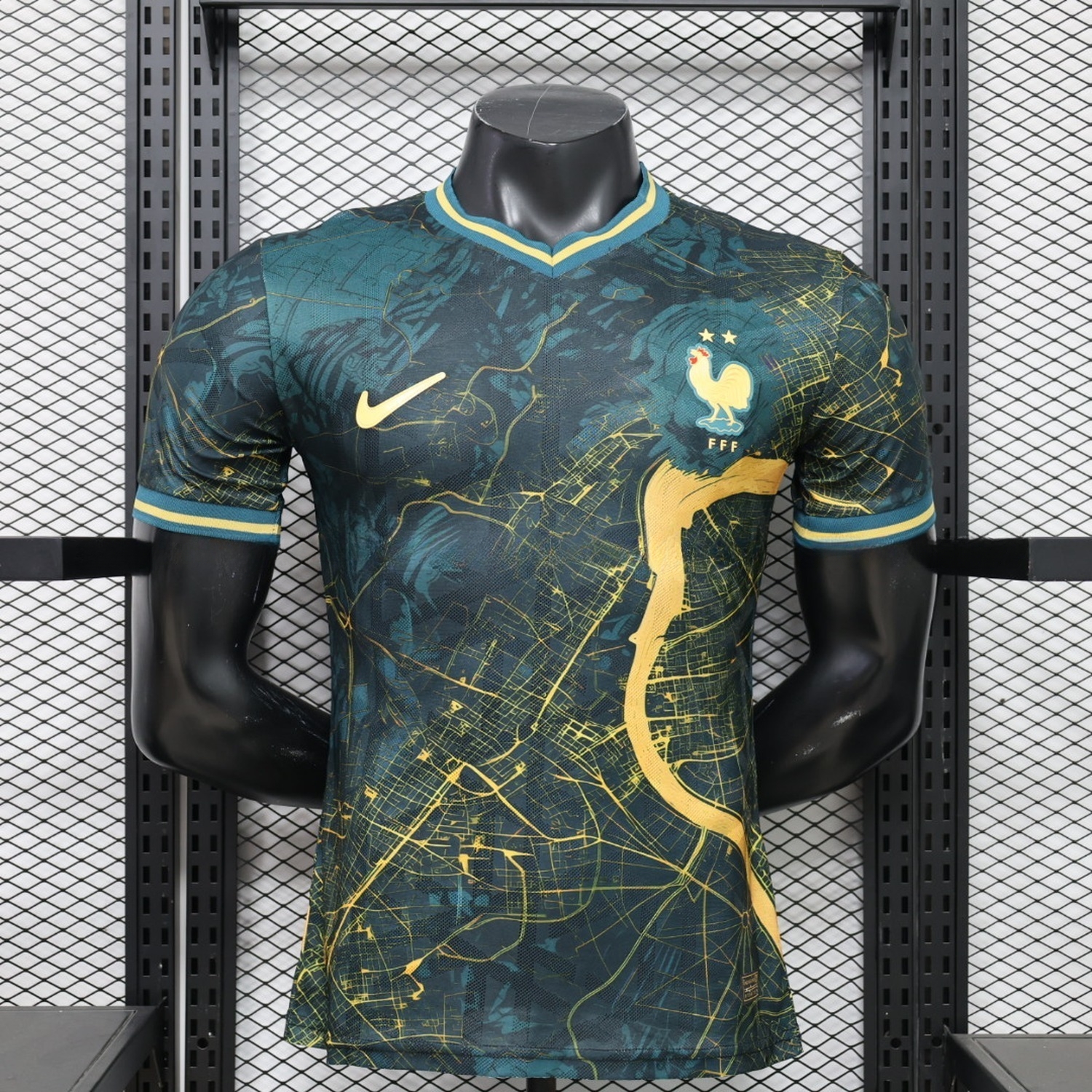 France 2026 Teal Gold Special Jersey - Player Version - JerseysGala