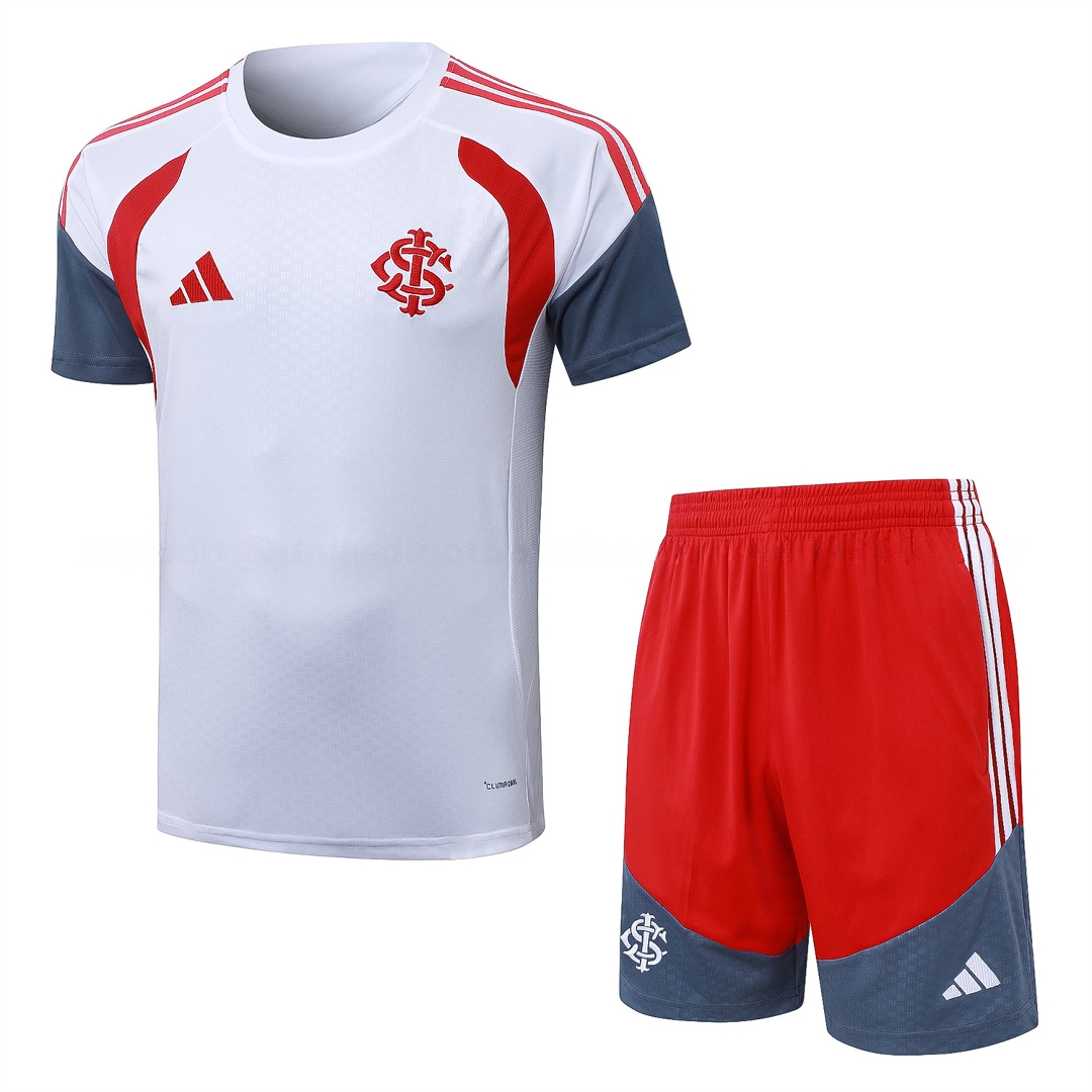 SC Internacional 2026 Short-Sleeve Training Set - White Top and Red Shorts - JerseysGala