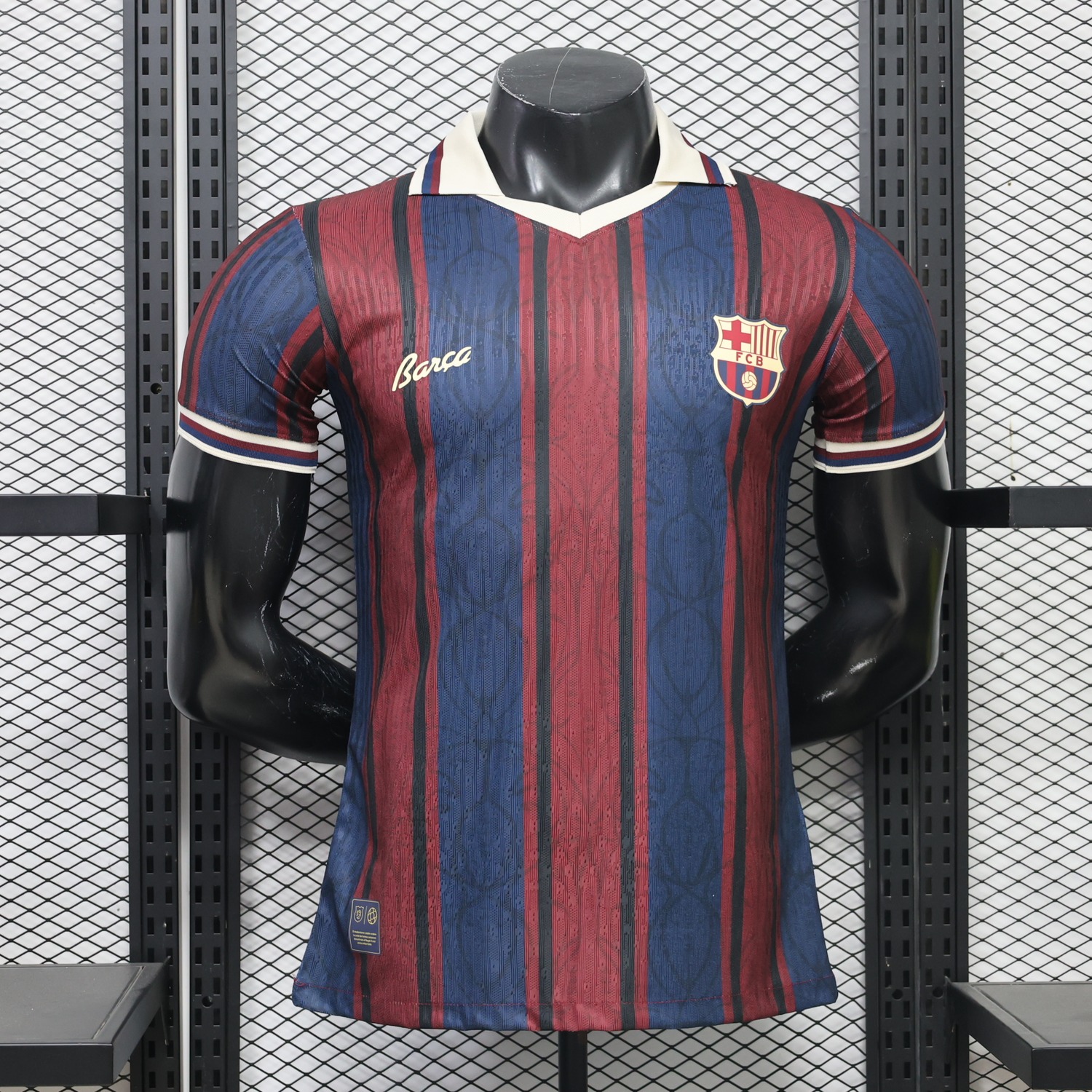 Barcelona 26-27 125 Years Anniversary Navy Burgundy Special Jersey - Player Version - JerseysGala