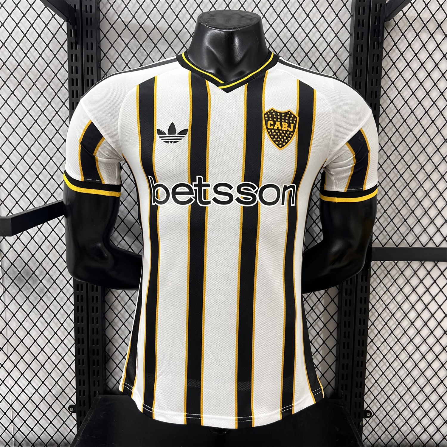 Boca Juniors 25-26 Black And White Stripes Jersey - Player Version - JerseysGala