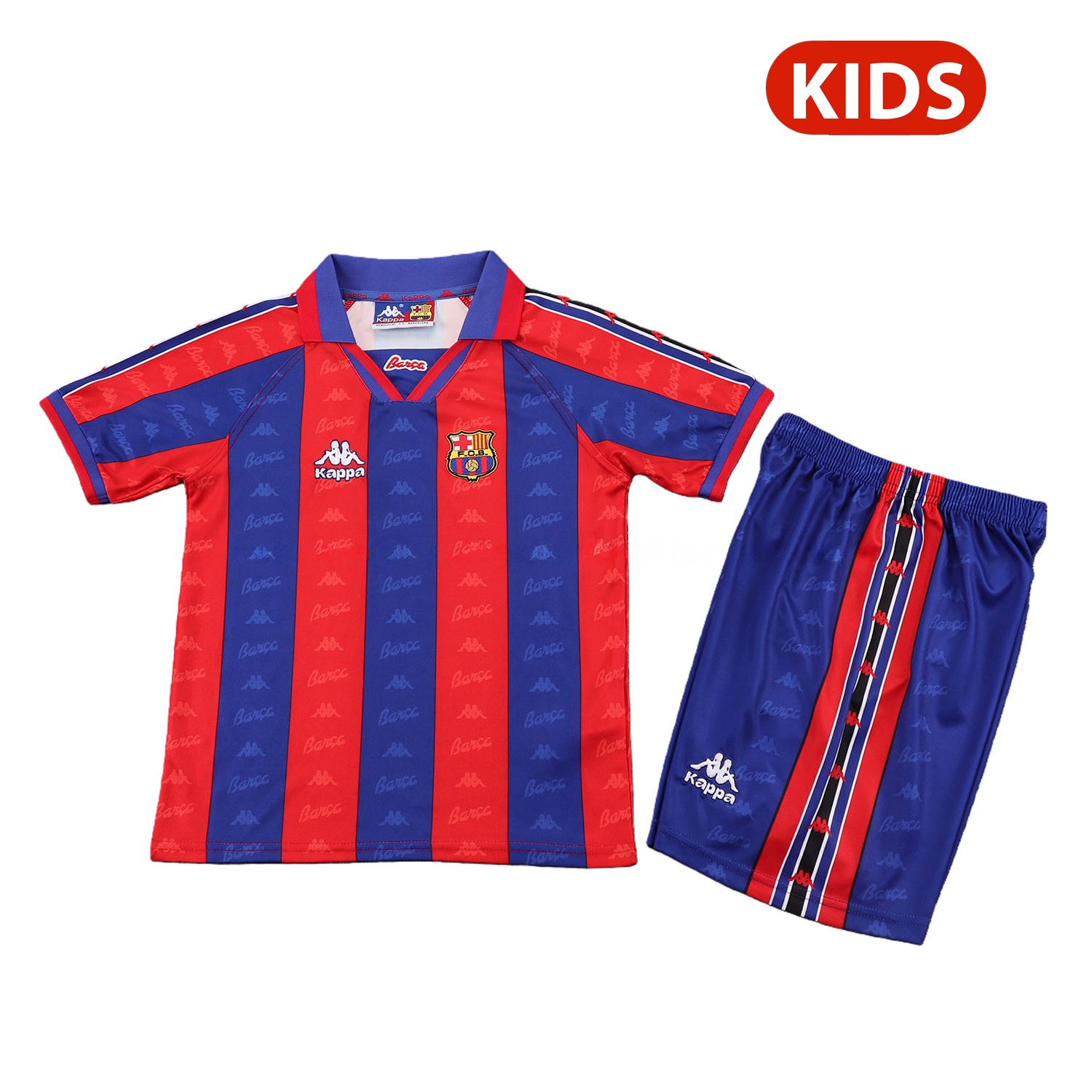 Retro Barcelona 1996-97 Home Kids Kit - JerseysGala