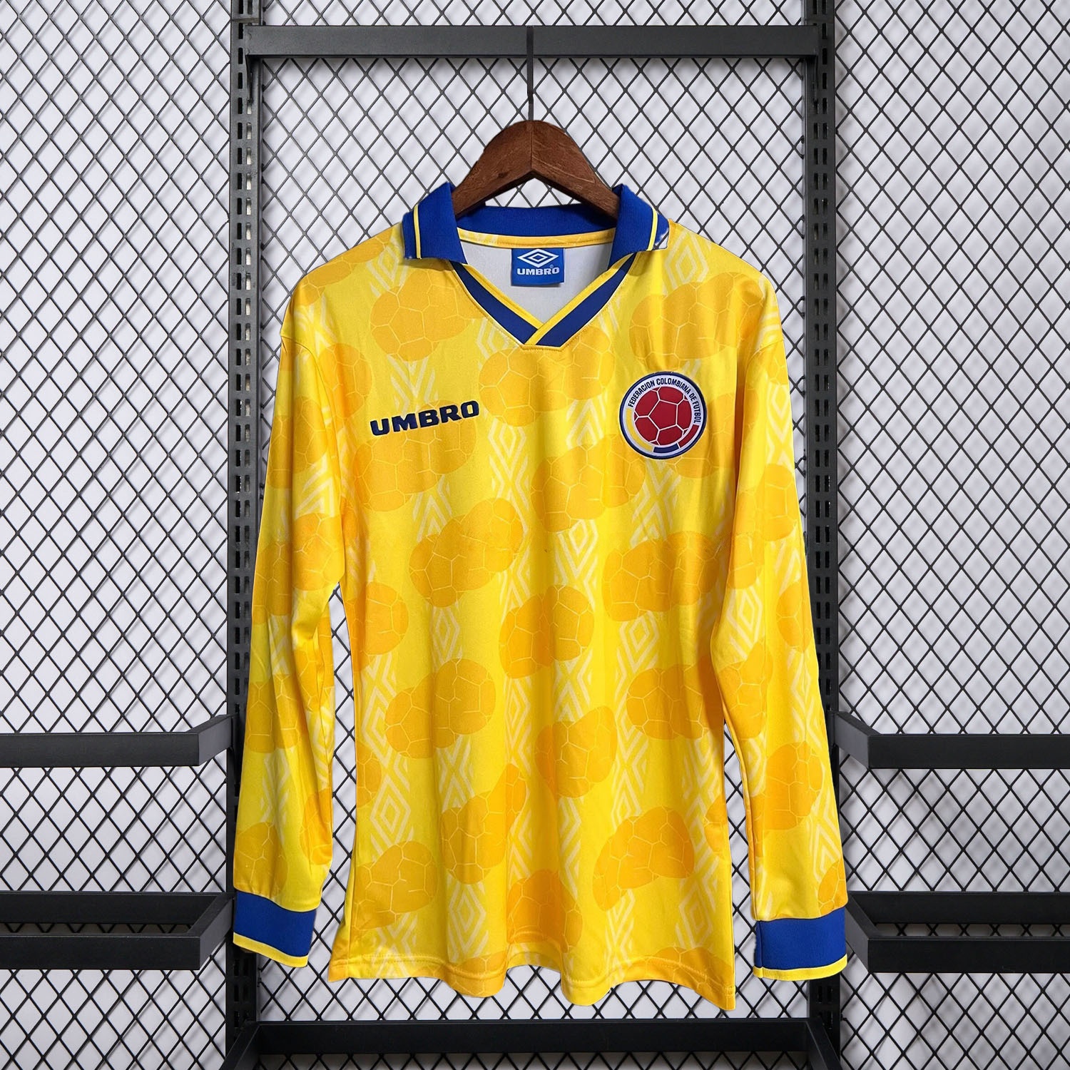 Retro Colombia 1994 Home Long Sleeves Jersey - JerseysGala