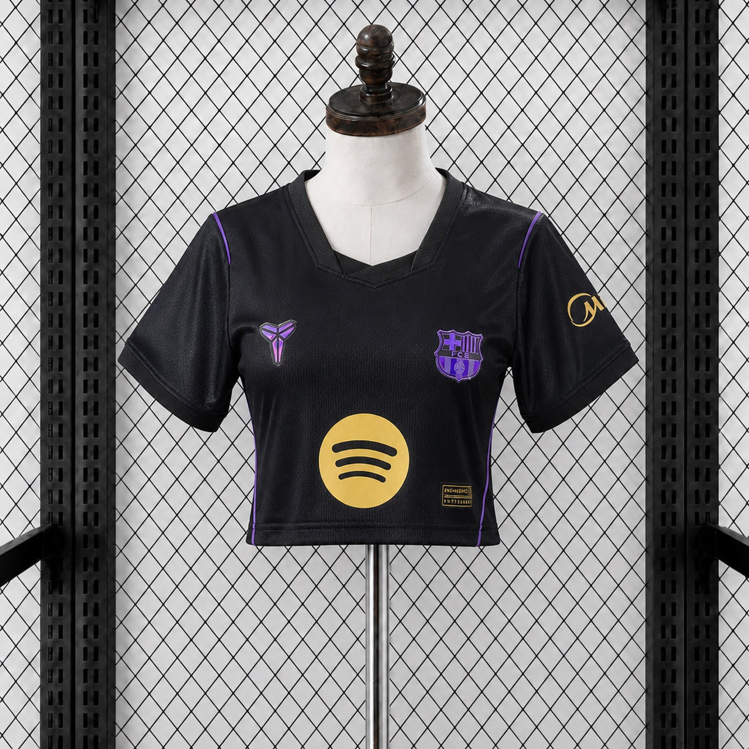 Women's Barcelona 26-27 Away Cropped Jersey - Fans Version - JerseysGala