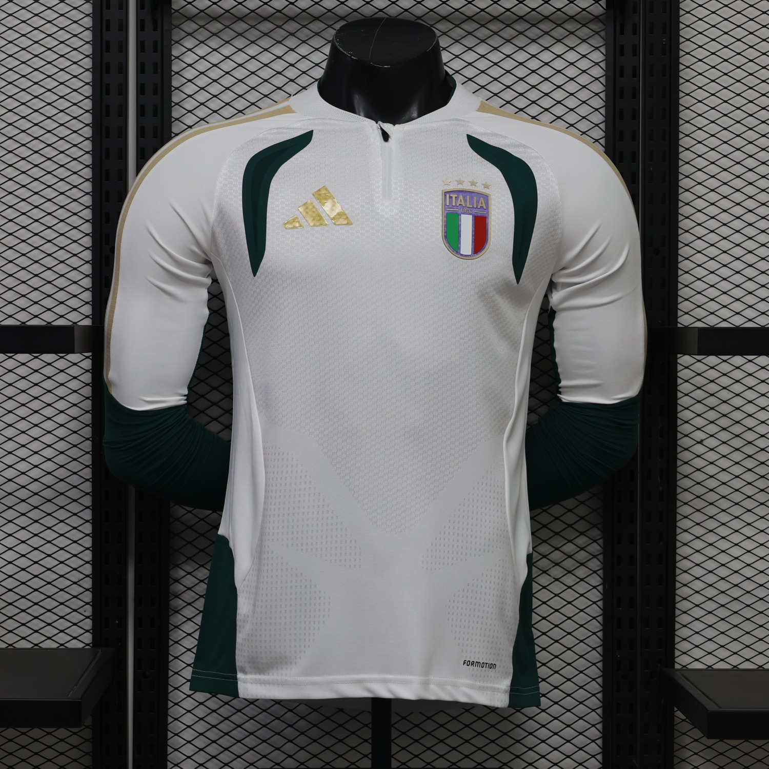 Italy 2026 White Long Sleeves Training Jersey - Player Version - JerseysGala
