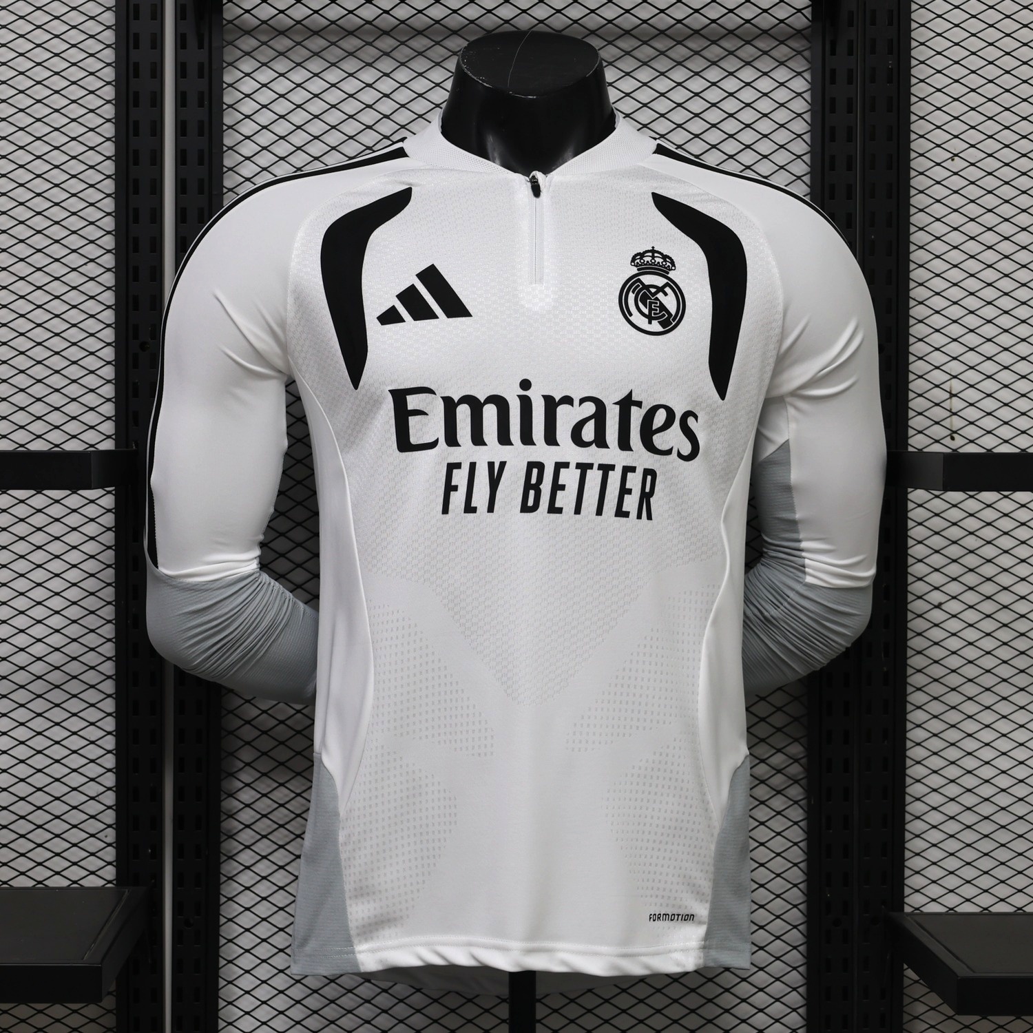 Real Madrid 26-27 White Long Sleeves Training Jersey - Player Version - JerseysGala