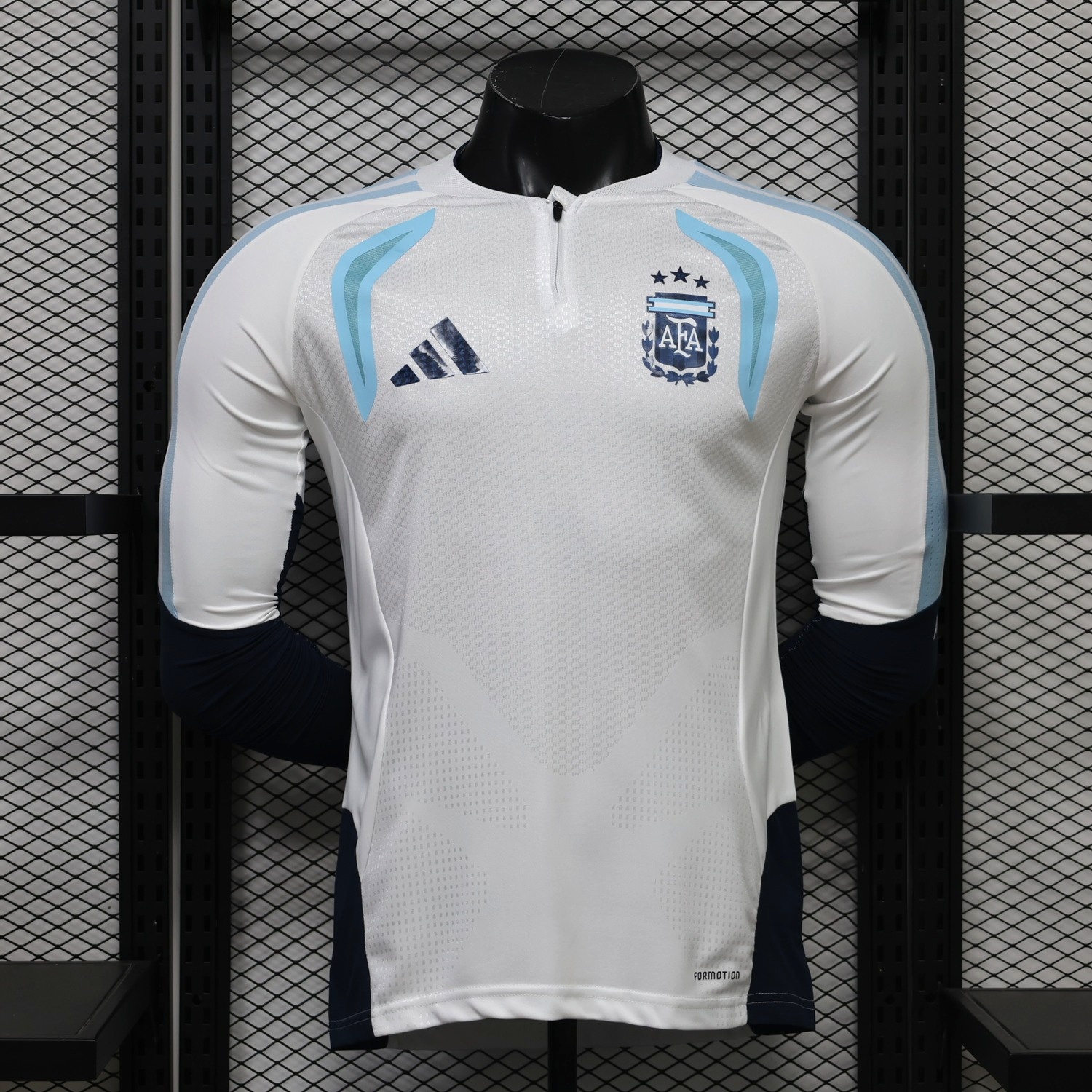 Argentina 2026 White Long Sleeves Training Jersey - Player Version - JerseysGala