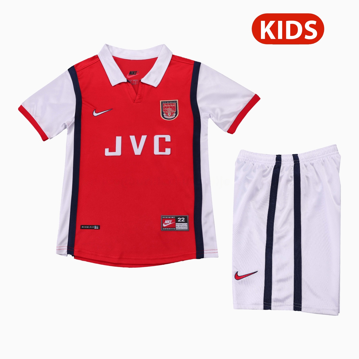 Retro Arsenal 1998-99 Home Kids Kit - JerseysGala