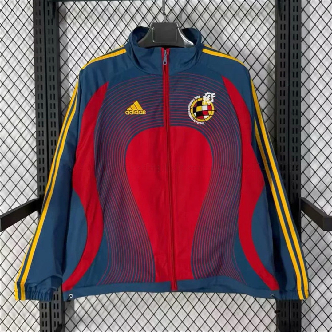Retro Spain 2007 Red And Blue Windbreaker - JerseysGala
