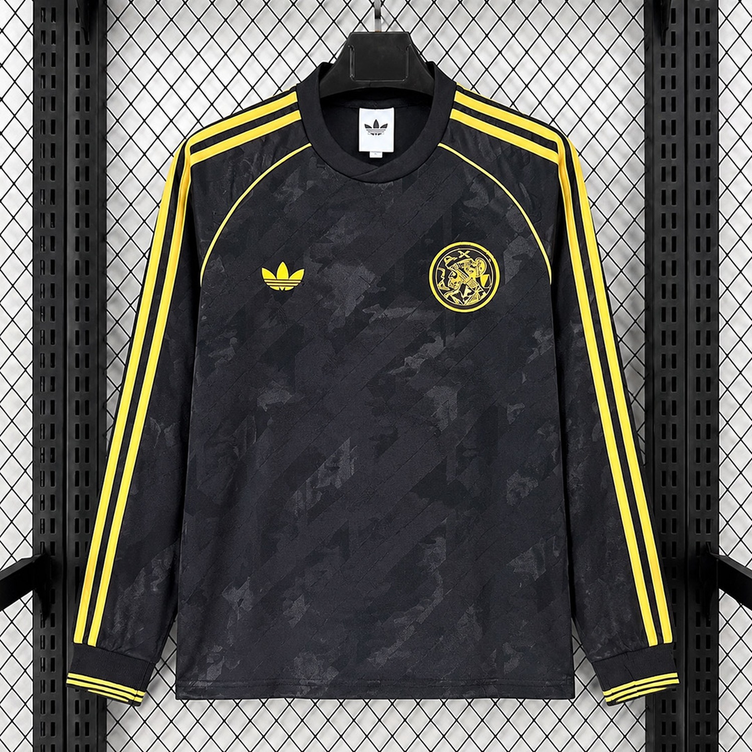 Ajax 26-27 Originals Retro Style Black Grey Yellow Special Long Sleeves Jersey - Fans Version - JerseysGala