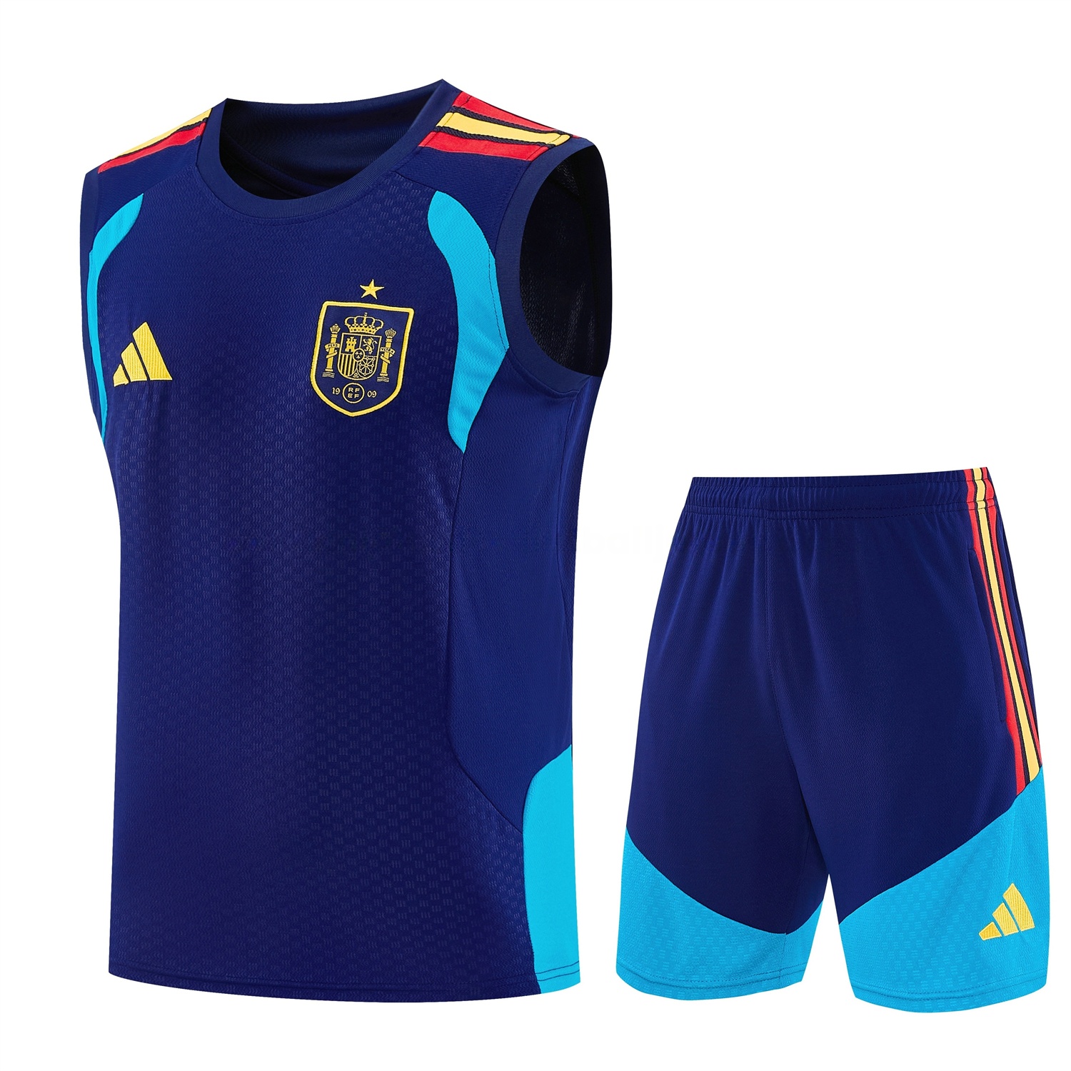 Spain 2026 Vest Training Set - Dark Blue Vest and Shorts - JerseysGala