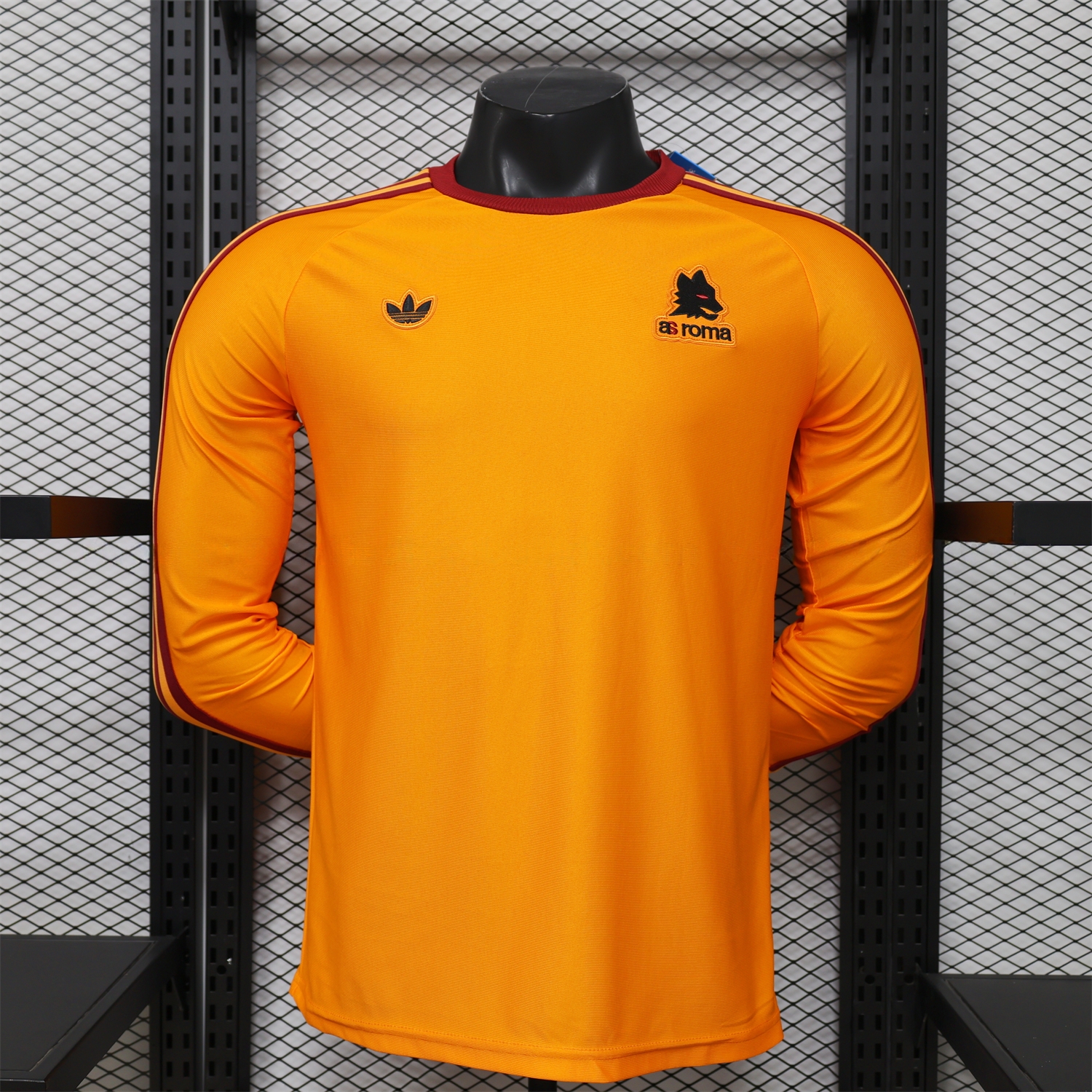 AS Roma 25-26 Retro Casual Style Orange Special Long Sleeves Jersey - Player Version - JerseysGala