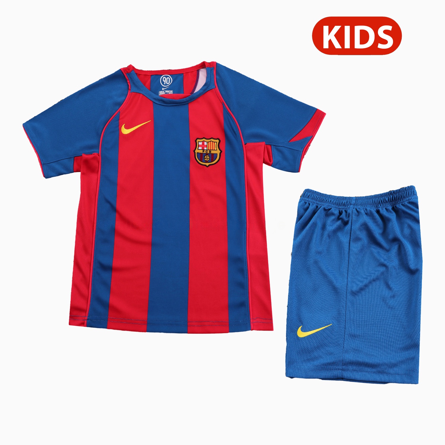Retro Barcelona 2004-05 Home Kids Kit - JerseysGala