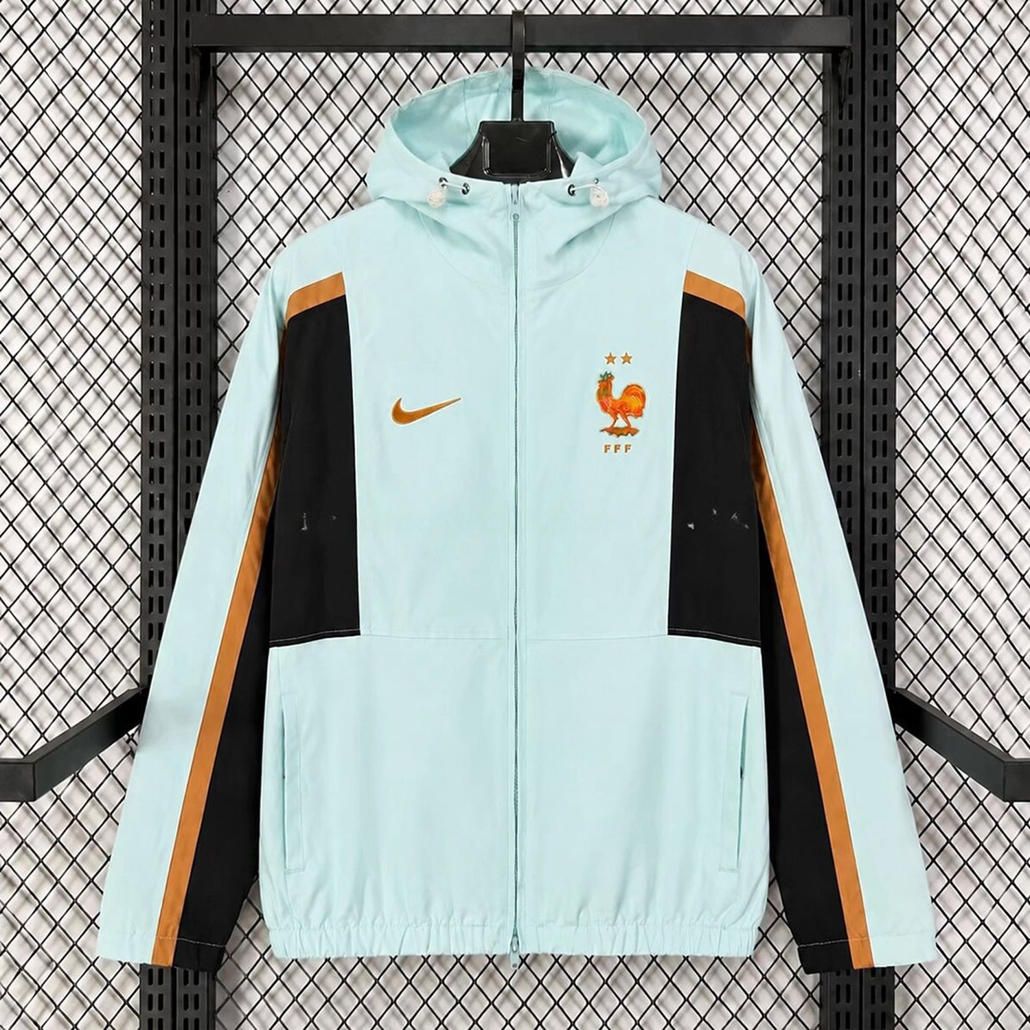 France 2026 Energy Light Blue Woven Windbreaker - JerseysGala