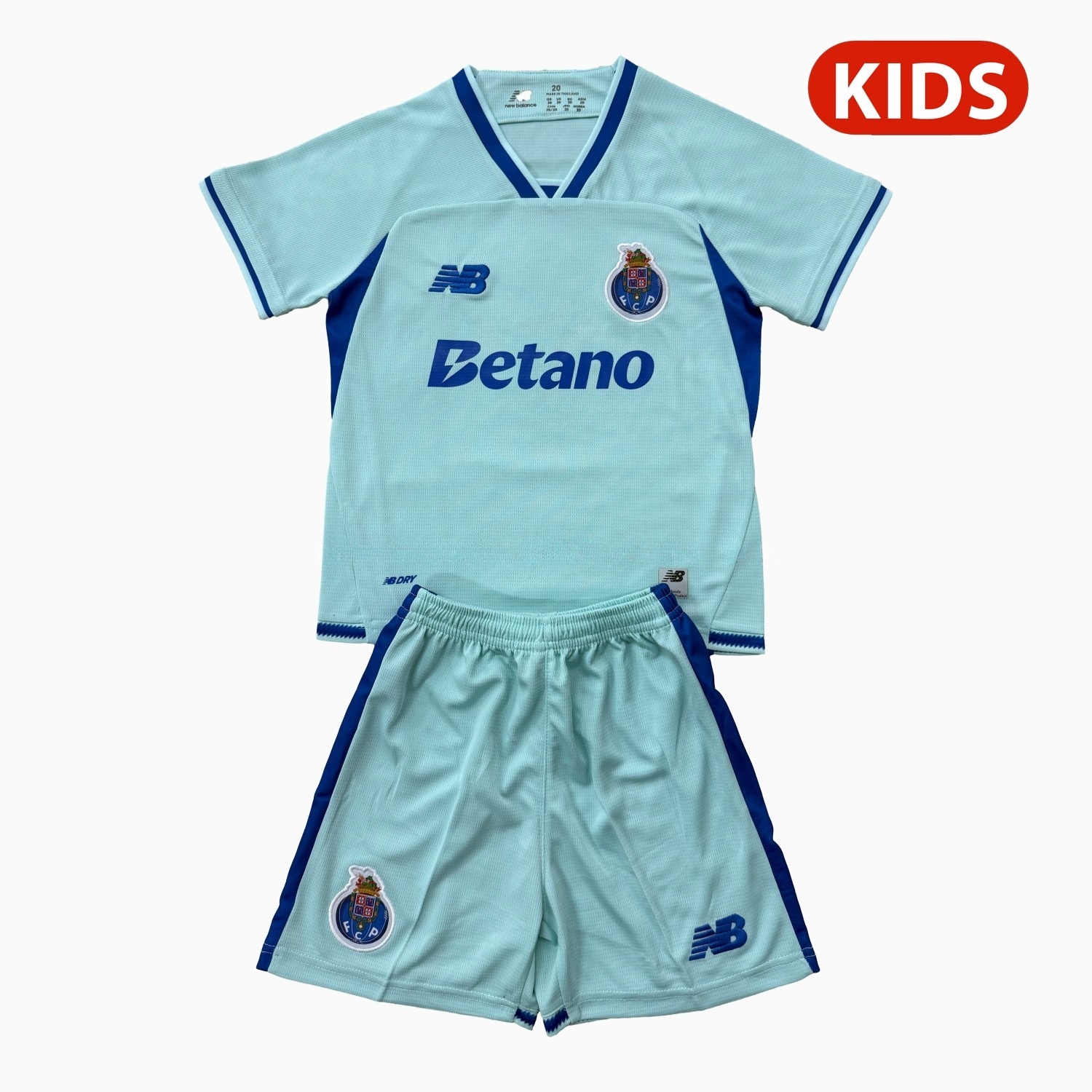 Porto 26-27 Third Light Blue Kids Kit - JerseysGala