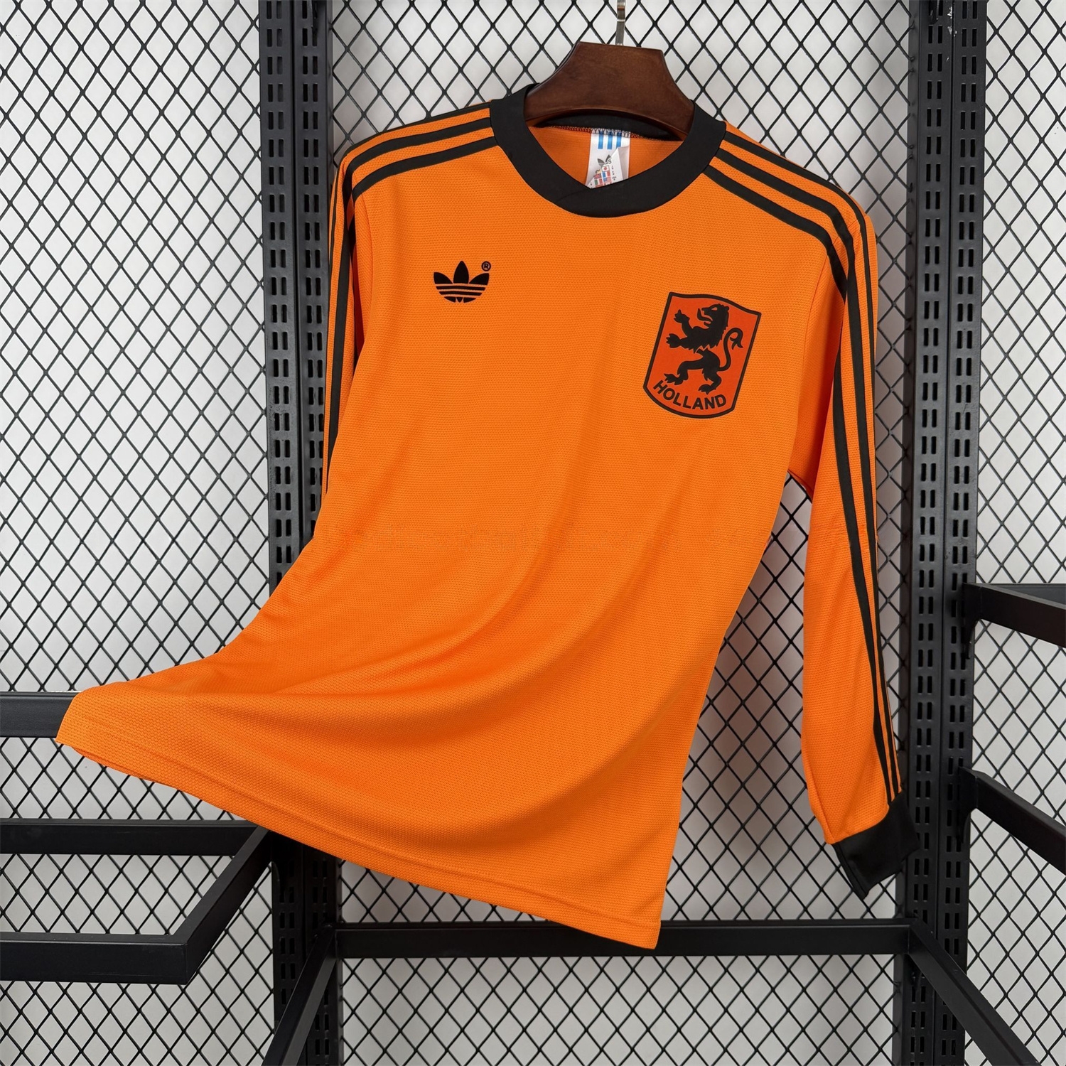 Retro Netherlands 1980 Home Long Sleeves Jersey - Fans Version - JerseysGala