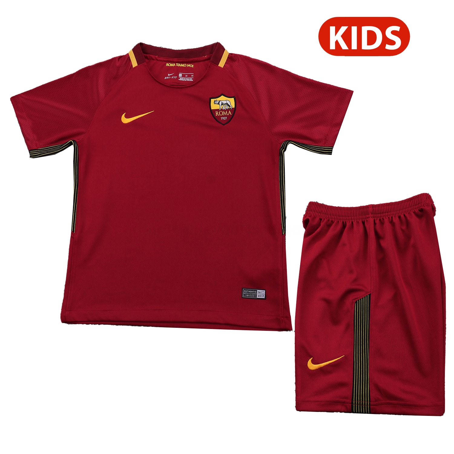 Retro Roma 2017-18 Home Kids Kit - JerseysGala