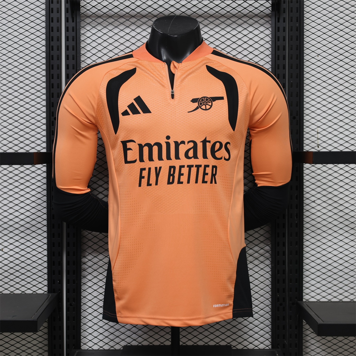 Arsenal 26-27 Orange Long Sleeves Training Jersey - Player Version - JerseysGala
