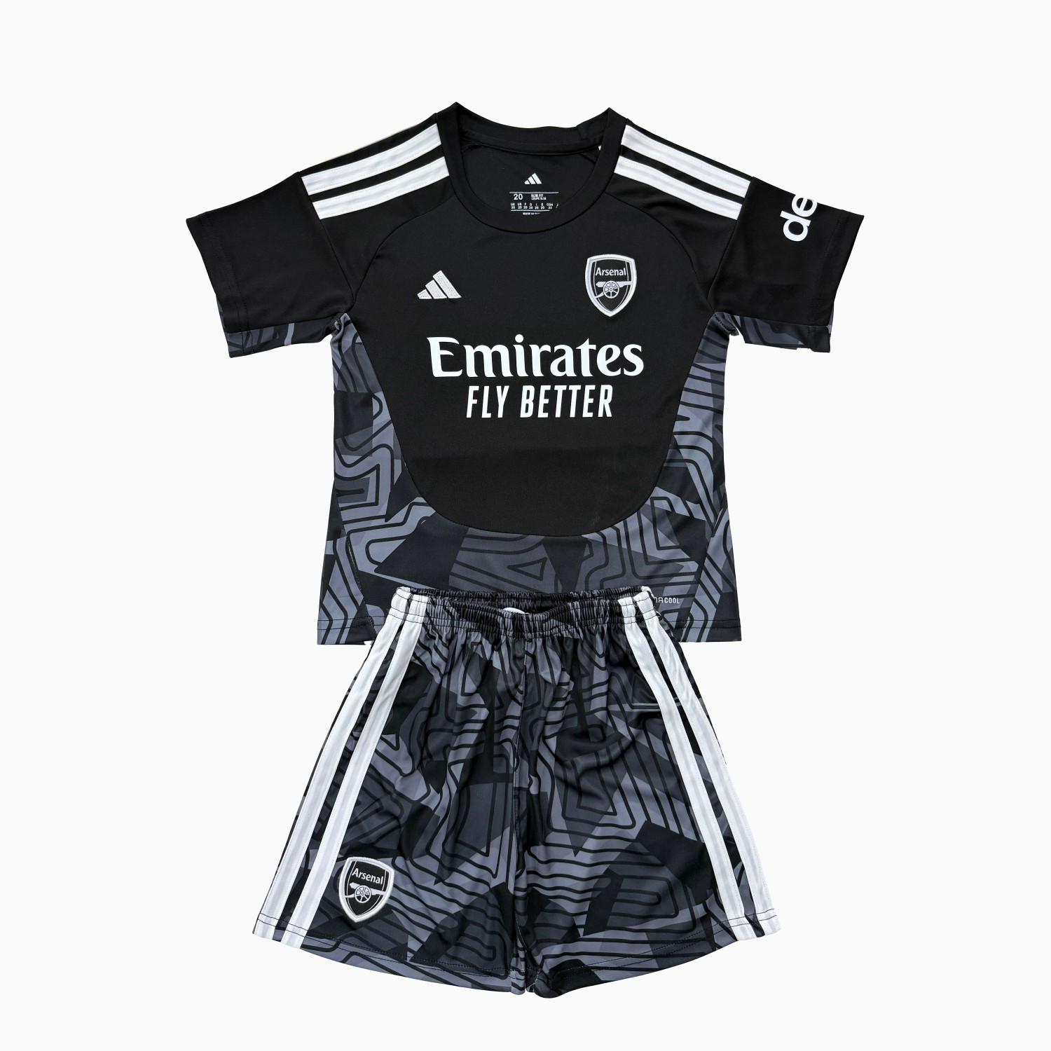 Arsenal 26-27 Black Goalkeeper Men's Adult Jersey Set - Fans Version - JerseysGala
