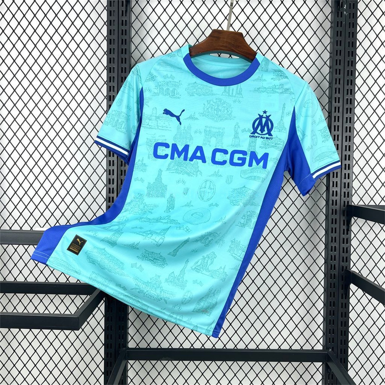 Marseille 25-26 Blue Goalkeeper Jersey - Fans Version - JerseysGala