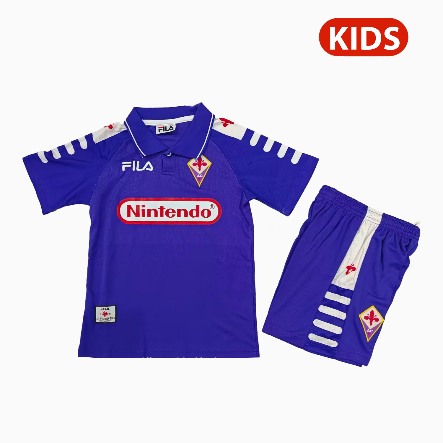 Retro Fiorentina 1998-99 Home Kids Kit - JerseysGala