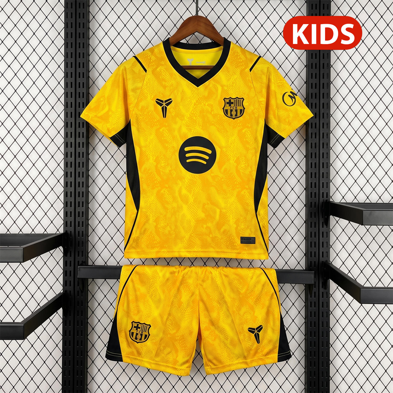Barcelona 26-27 Yellow Goalkeeper Kids Kit - JerseysGala