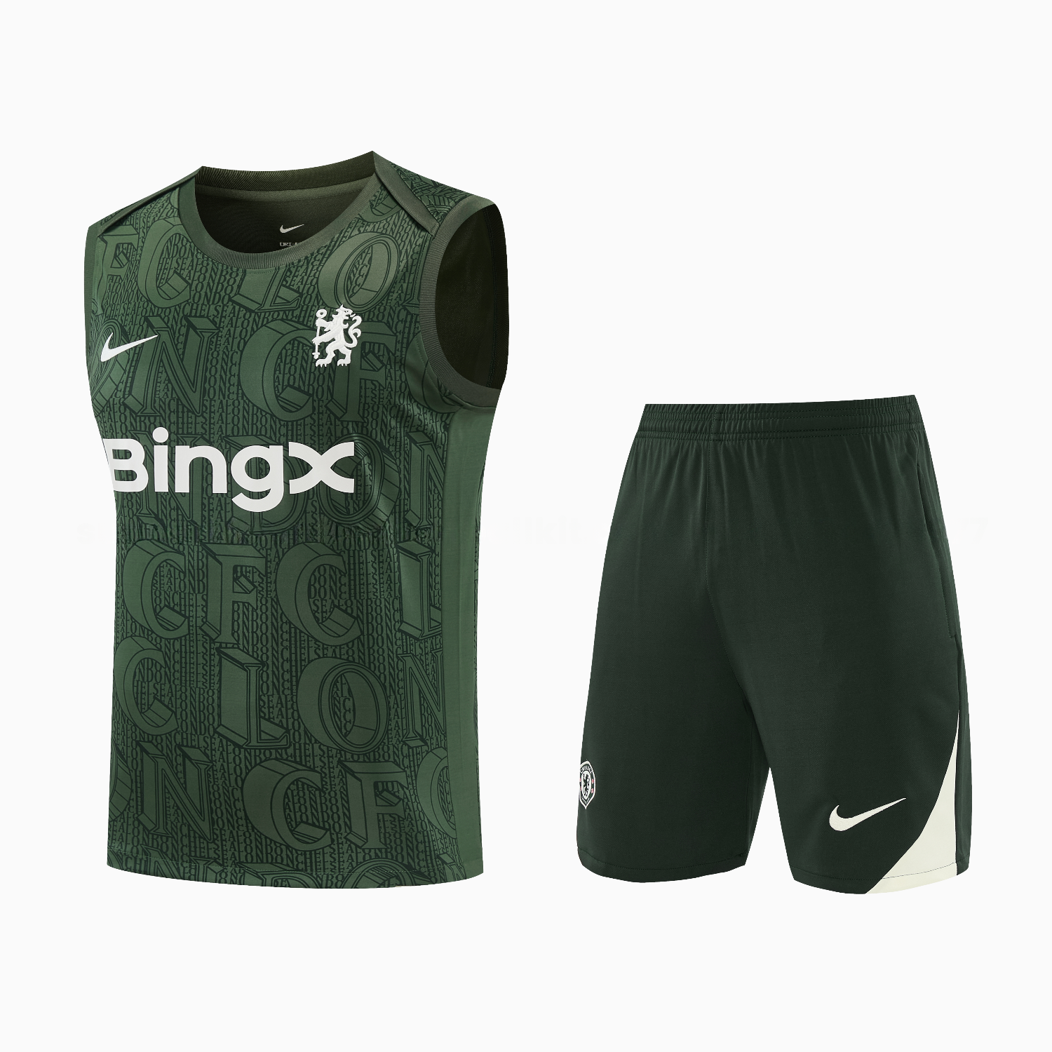 C.H.E.L.S.E.A 25-26 Vest Training Set - Dark Green Top & Dark Green Pants - JerseysGala