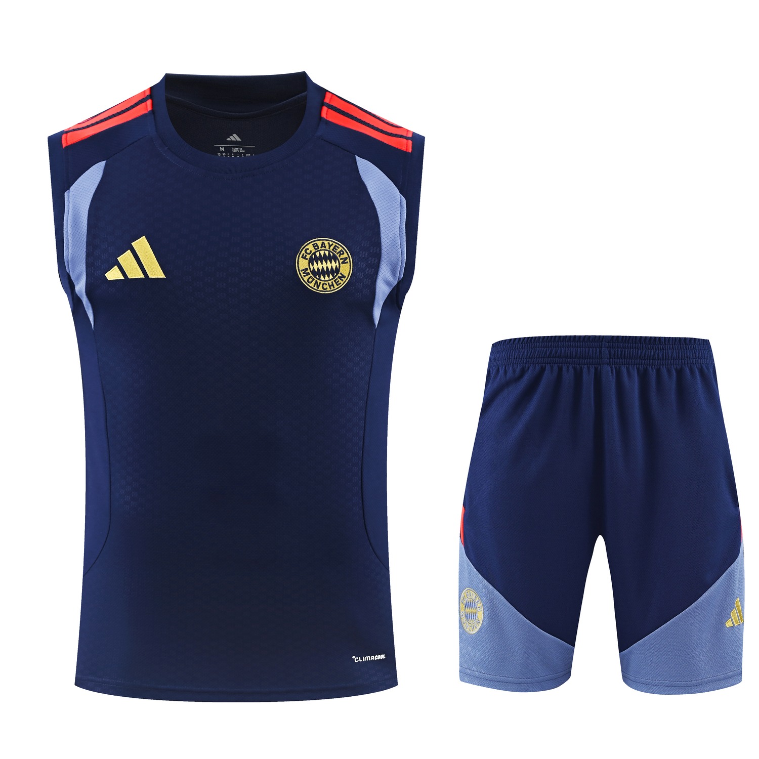 Bayern Munich 26-27 Vest Training Set - Deep Blue Vest and Shorts - JerseysGala