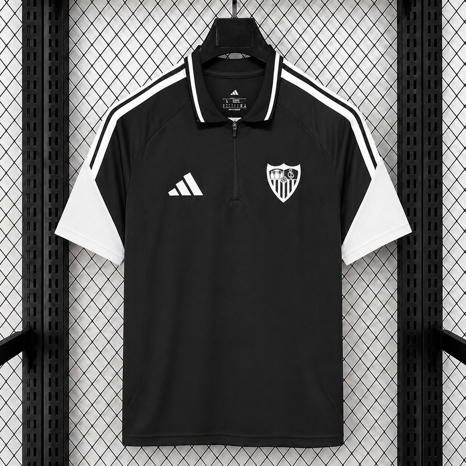 Sevilla 26-27 Black Polo Jersey - Fans Version - JerseysGala