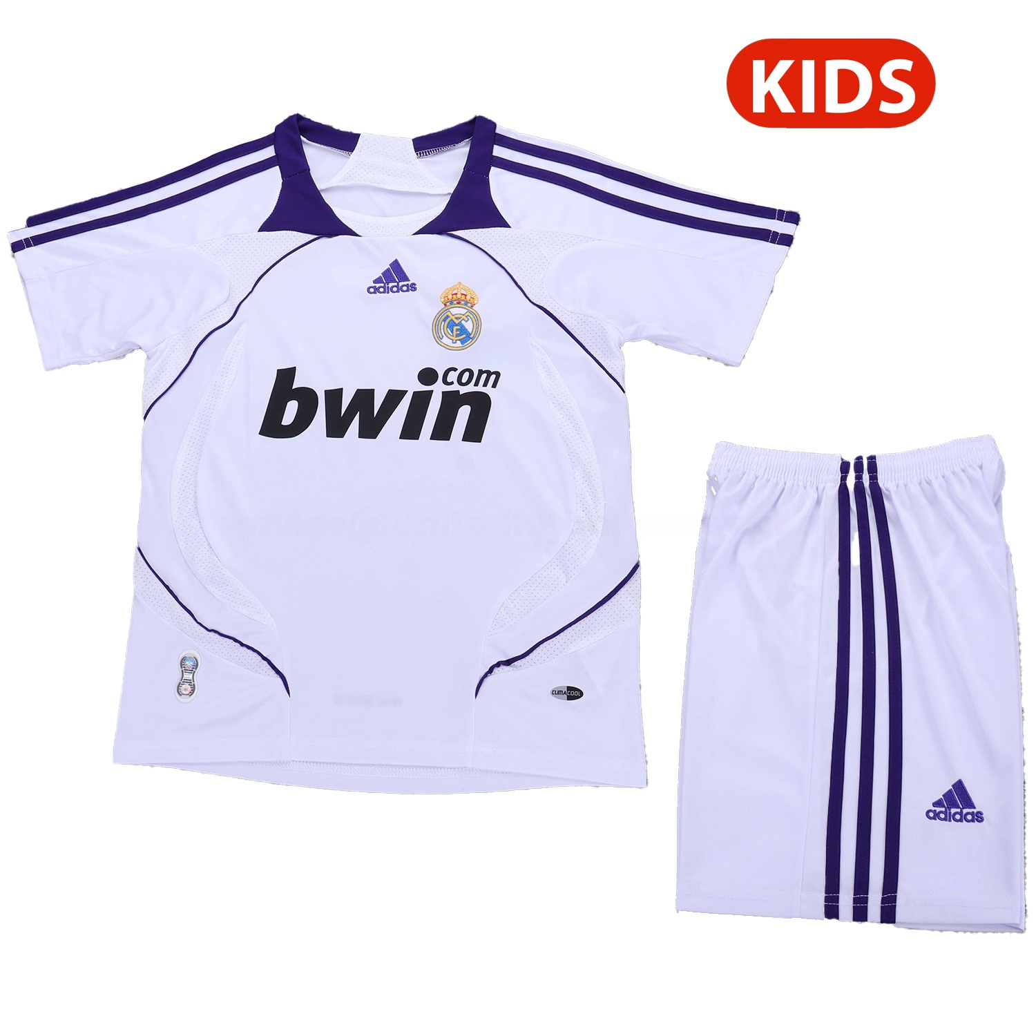 Retro Real Madrid 2007-08 Home Kids Kit - JerseysGala