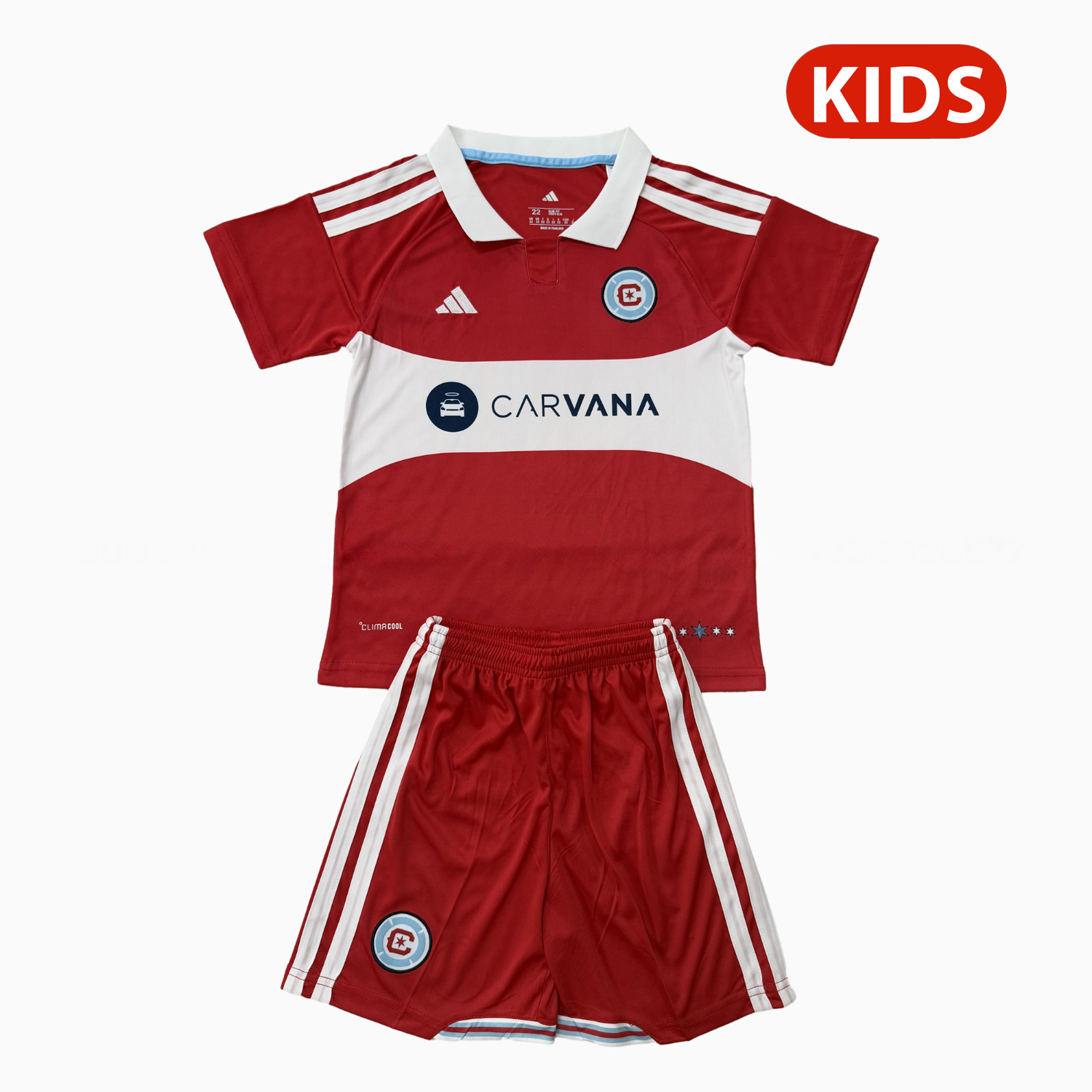 Chicago Fire 25-26 Home Kids Kit - JerseysGala