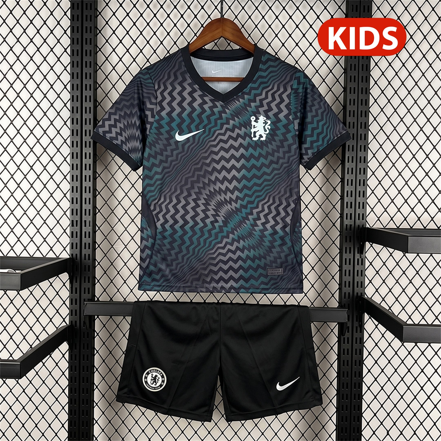 C.H.E.L.S.E.A 26-27 Teal Wave Print Goalkeeper Jersey - JerseysGala