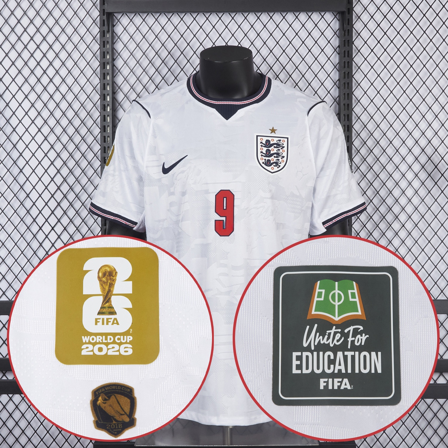 【KANE # 9】England 2026 Home Jersey - Player Version - JerseysGala