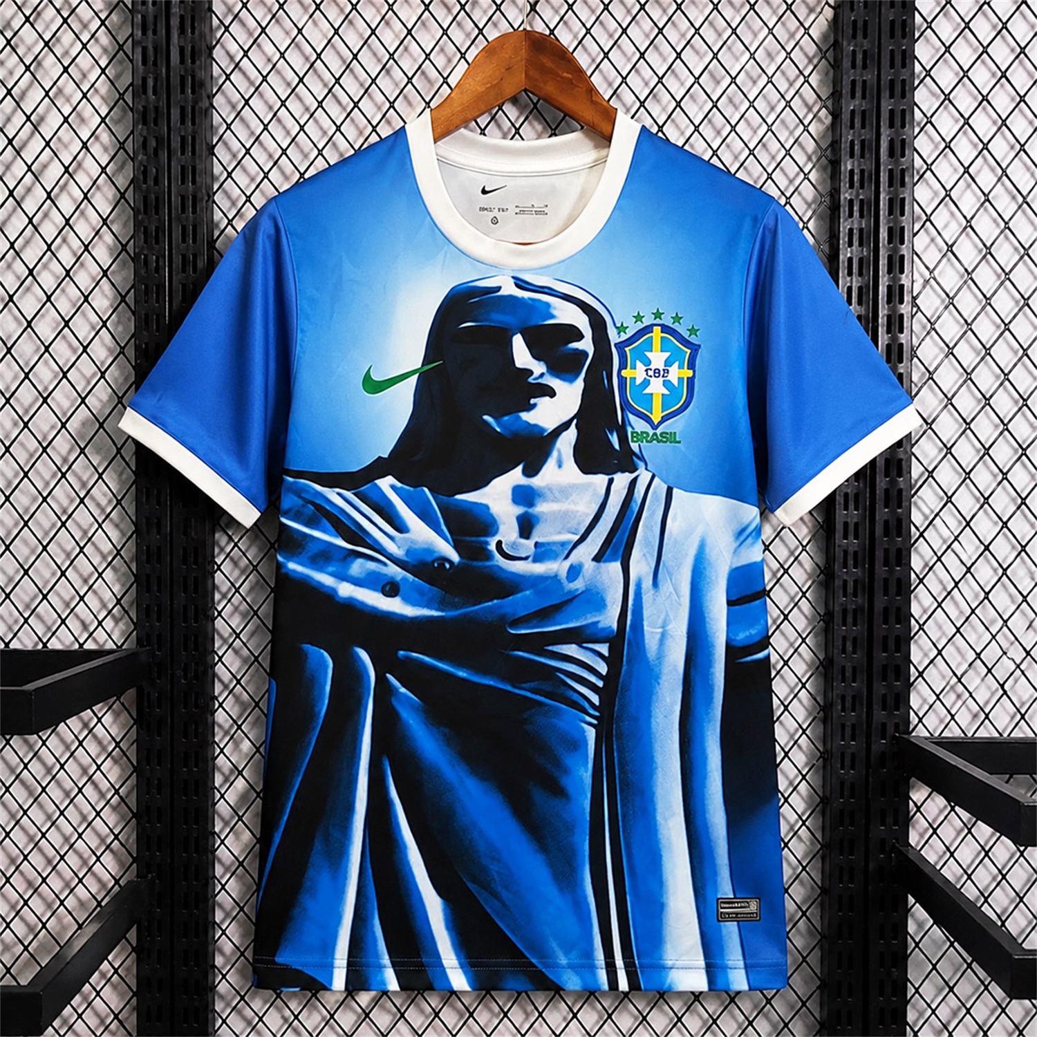 Brazil 2026 Blue Jesus Statue Blue Jersey - Fans Version - JerseysGala