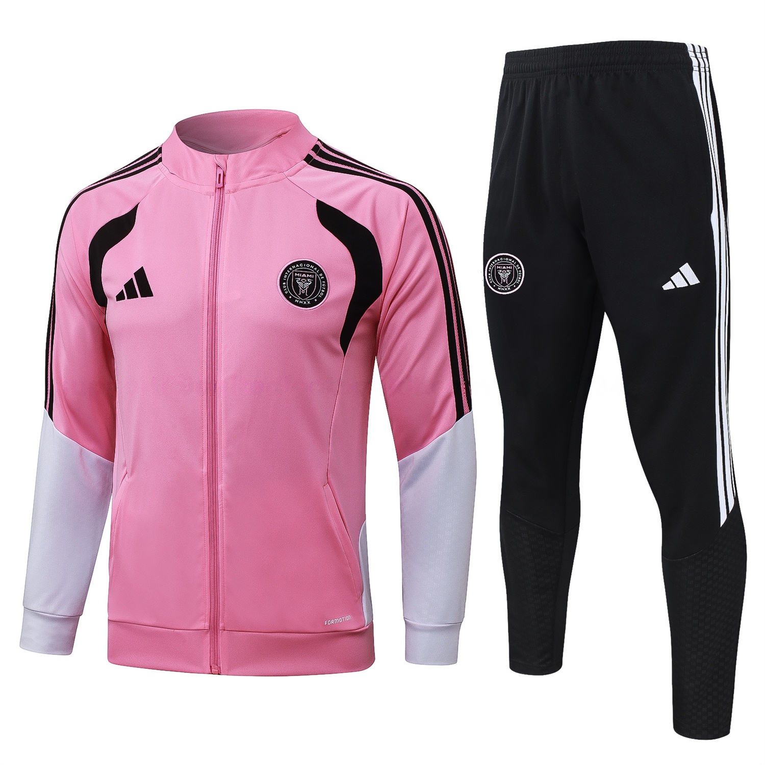 INT M.A.M 26-27 Jacket Training Tracksuit - Pink Top and Black Pants - JerseysGala