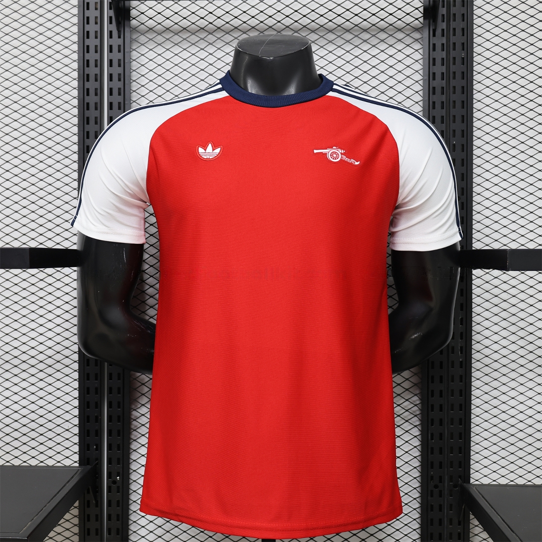 Arsenal 25-26 Red With White Casual Jersey - Player Version - JerseysGala
