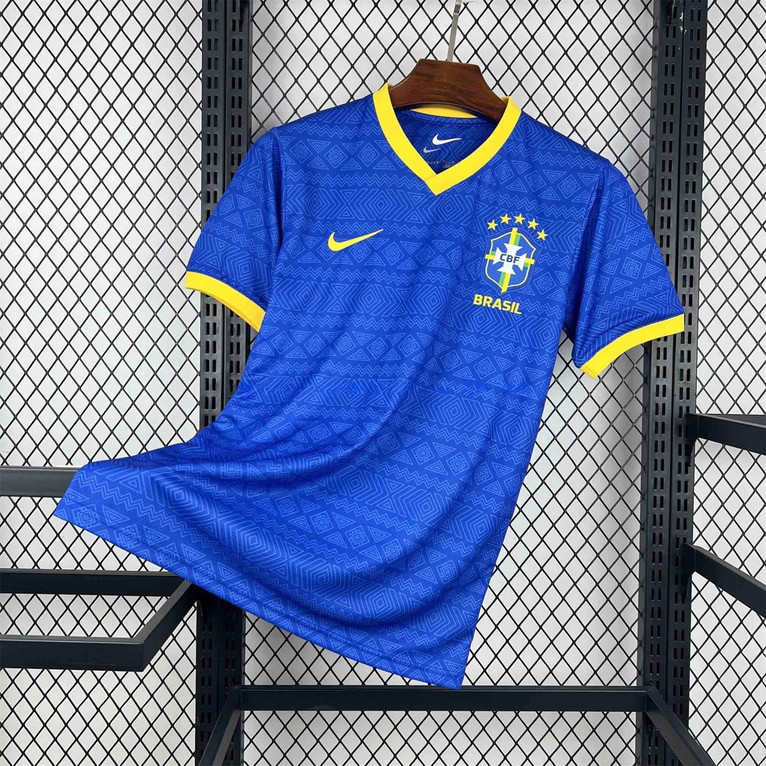 Brazil 2026 Diamond Texture Blue Special Jersey - Fans Version - JerseysGala