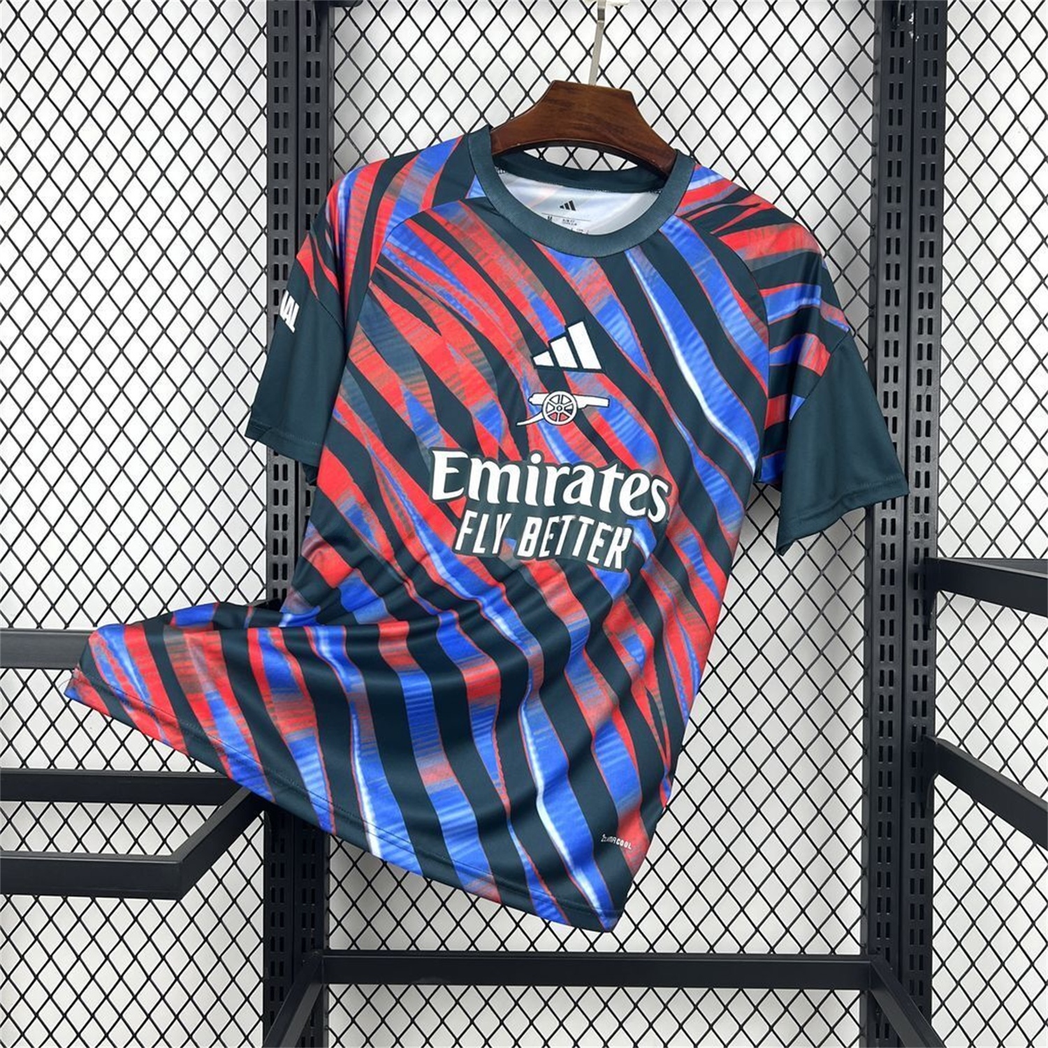 Arsenal 26-27 Red And Blue Twill Pre-Match Training Jersey - Fans Version - JerseysGala