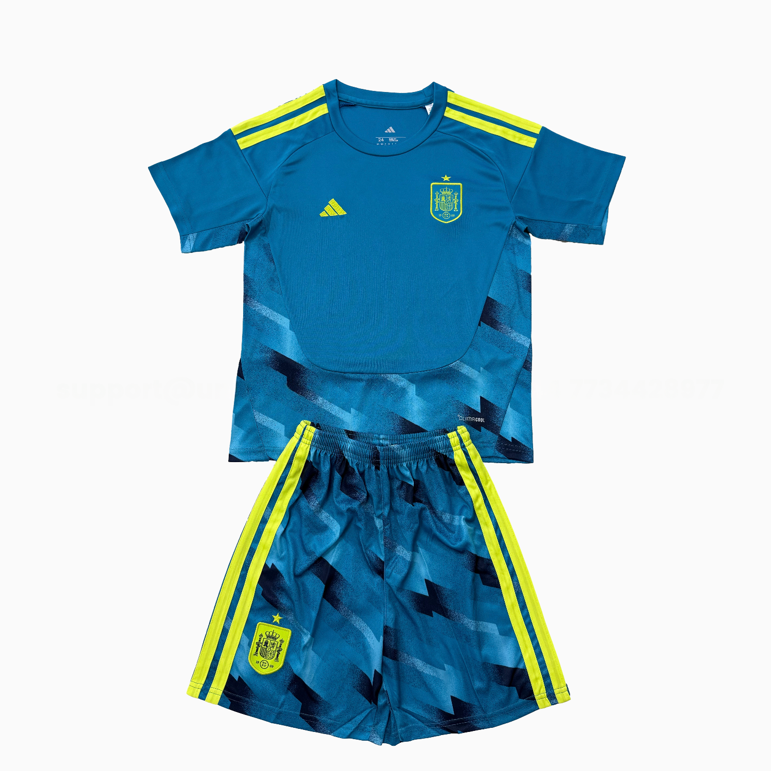 Spain 2026 Lake Blue Goalkeeper Men's Adult Jersey Set - Fans Version - JerseysGala