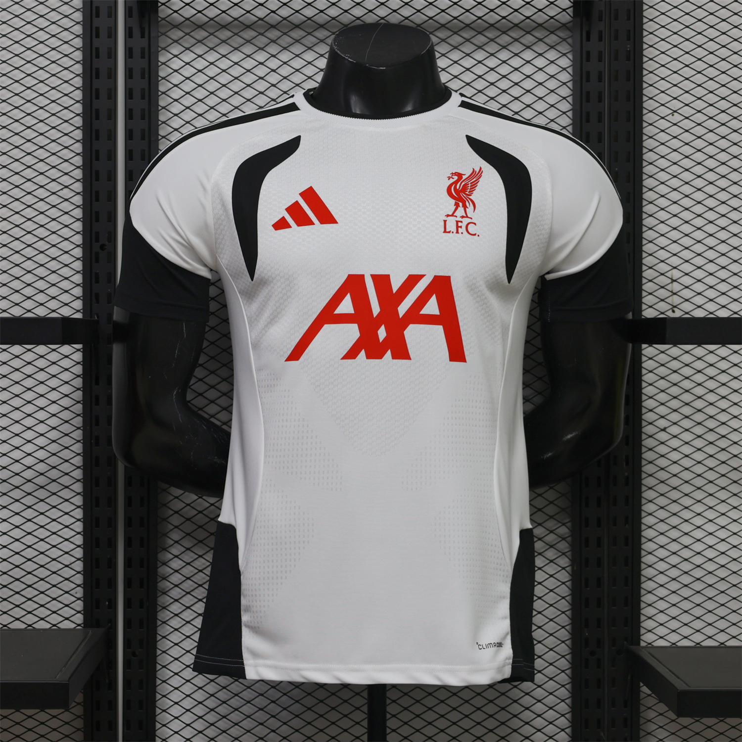 Liver.pool 26-27 Black Sleeves White Training Jersey - Player Version - JerseysGala