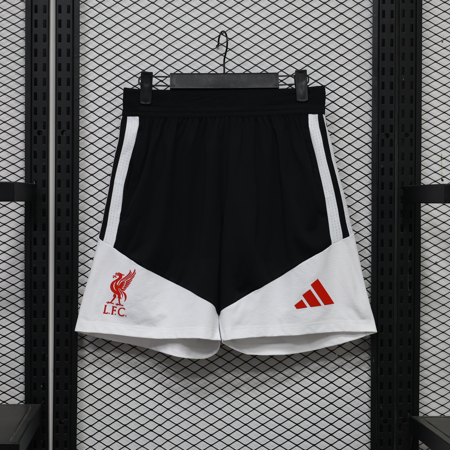 Liver.pool 26-27 Black White Shorts - Player Version - JerseysGala