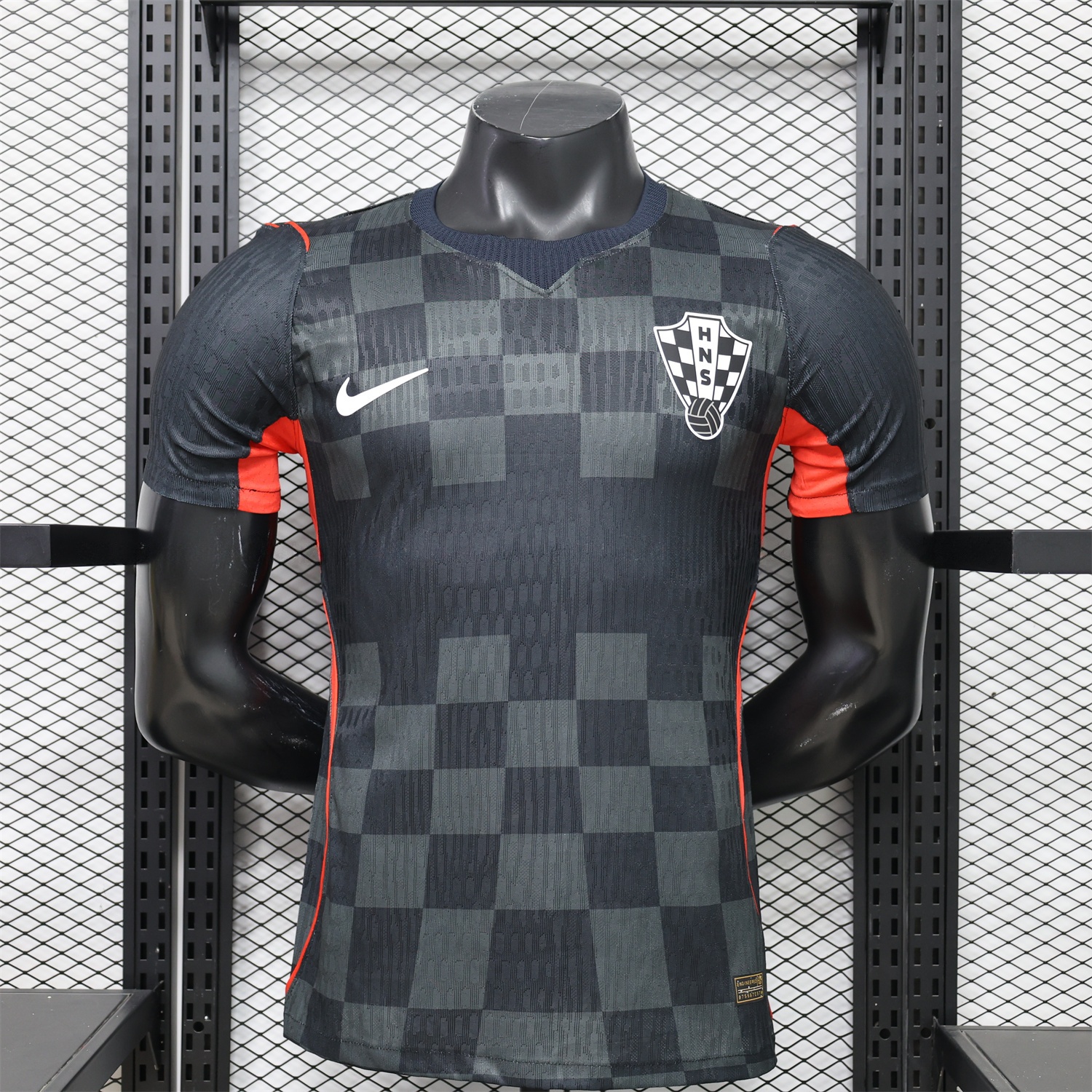 Croatia 2026 Dark Gray Checkered Pattern Checkerboard Special Edition Jersey - Player Version - JerseysGala