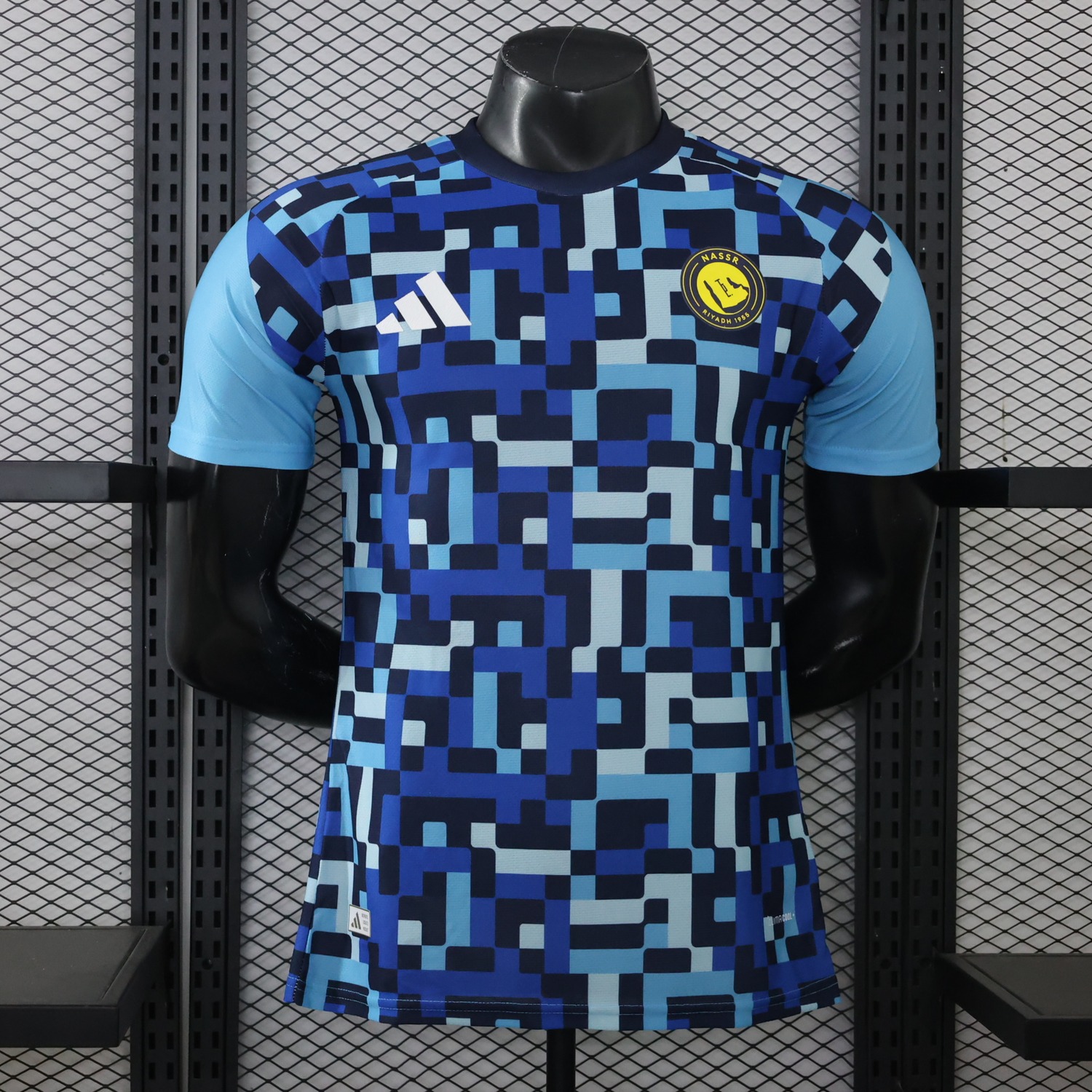 Al Nassr Riyadh Victory 26-27 Blue Pre-Match Training Jersey - Player Version - JerseysGala