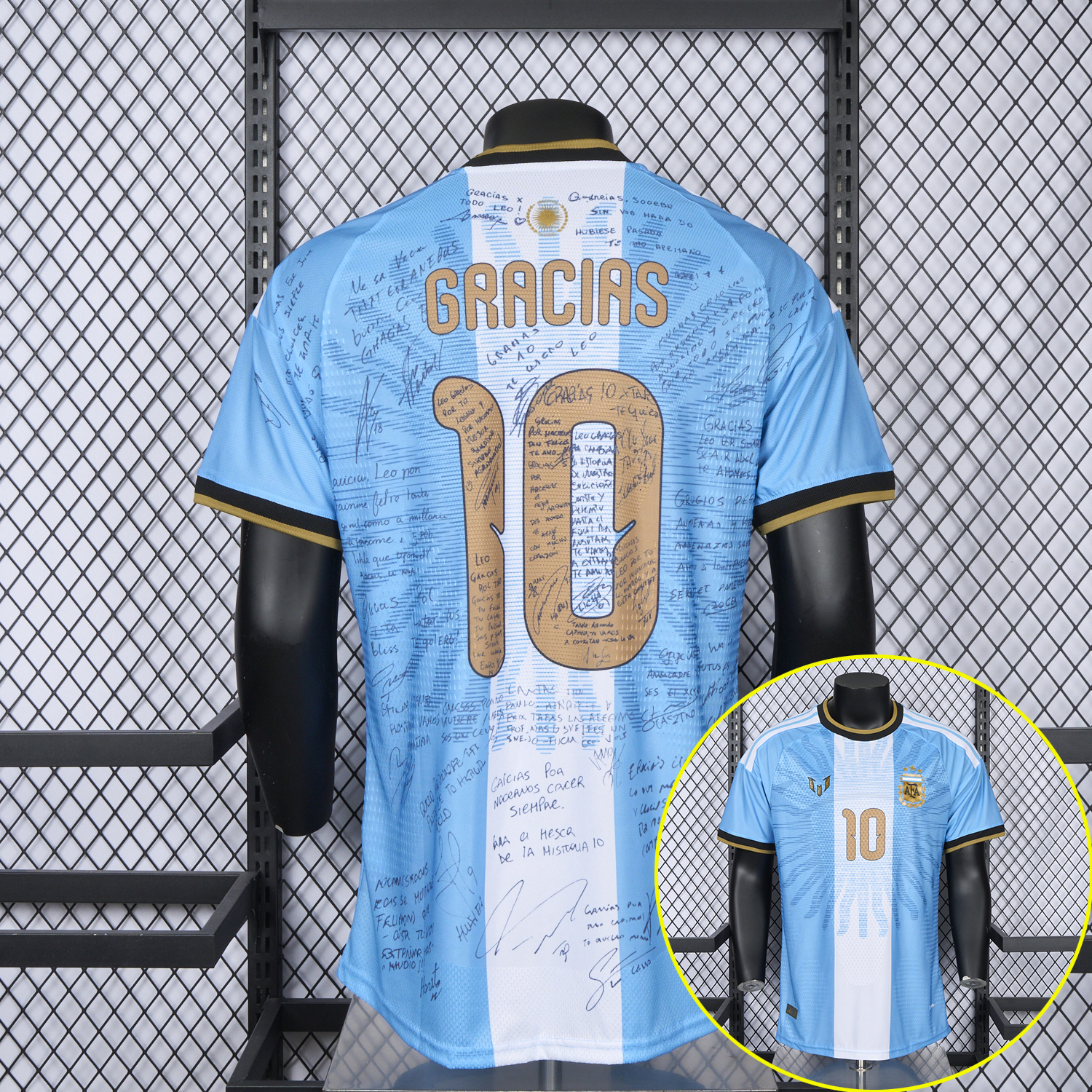 【Signed Version】Argentina 2026 Messi Anniversary Special Jersey - Player Version - JerseysGala