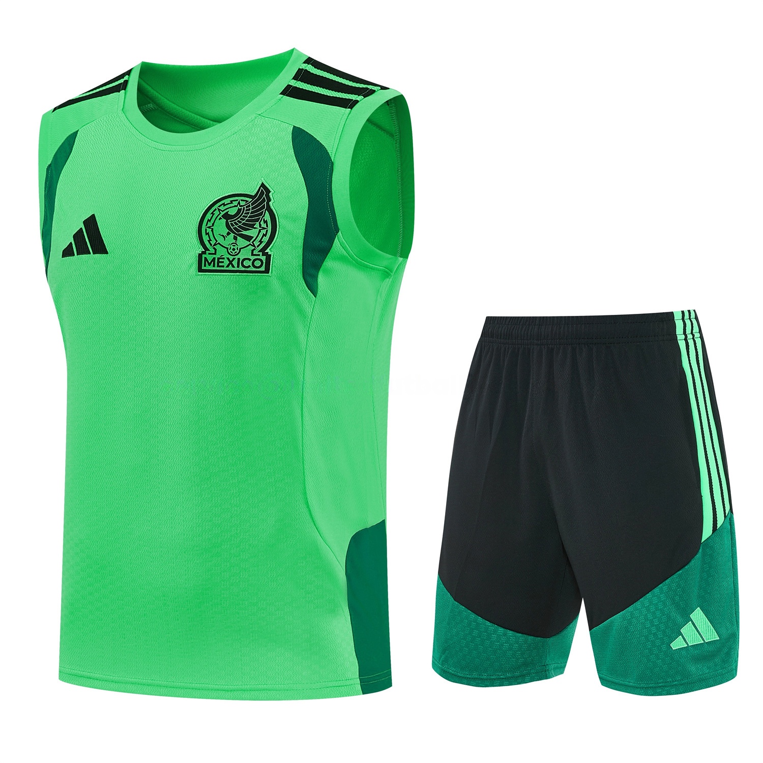 Mexico 2026 Vest Training Set - Green Vest and Black Shorts - JerseysGala