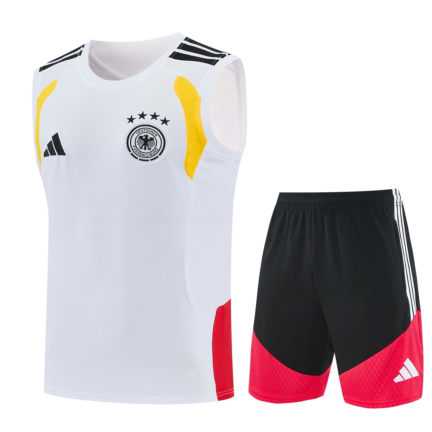 Germany 2026 Vest Training Set - White Vest and Black Shorts - JerseysGala