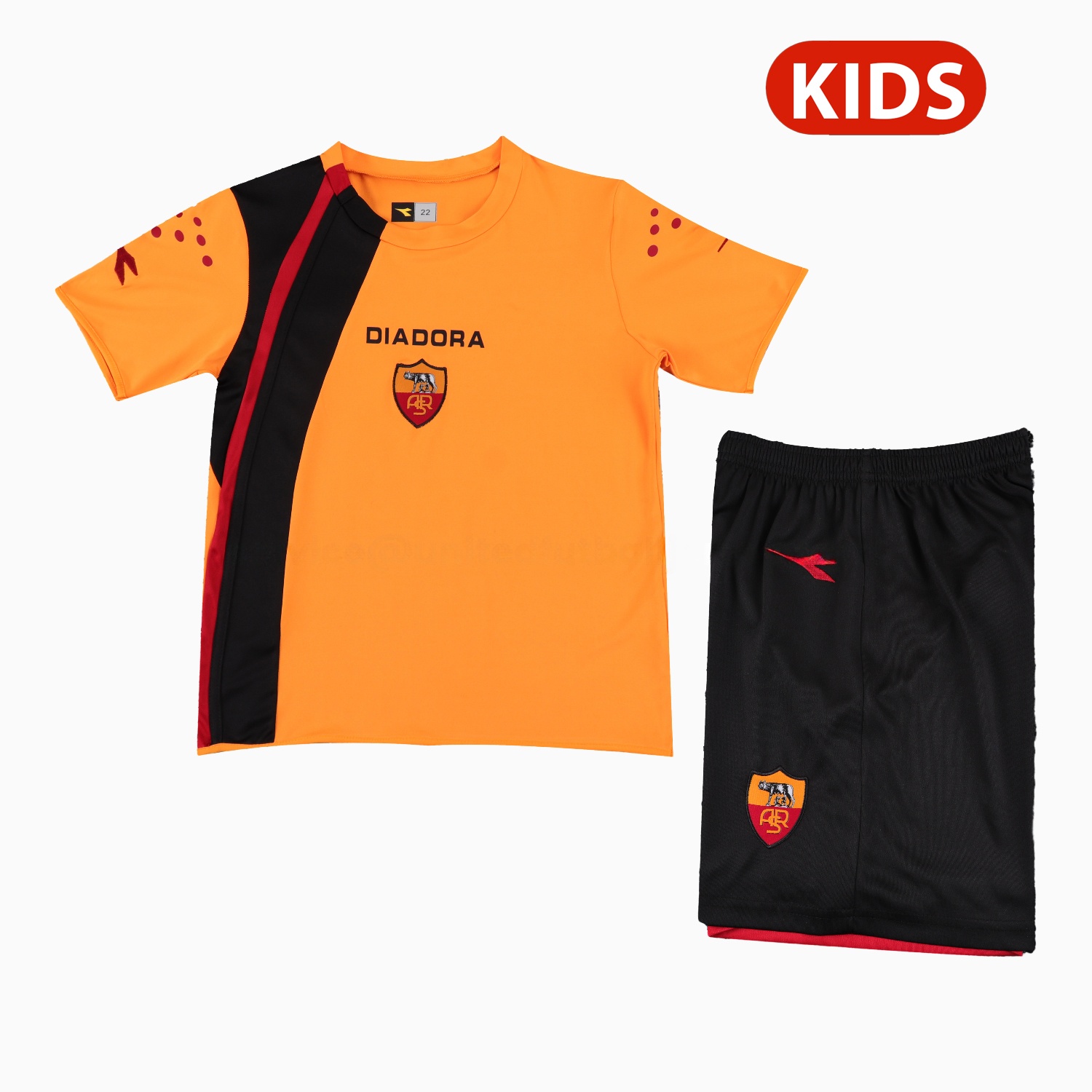 Retro Roma 2005-06 Home Kids Kit - JerseysGala