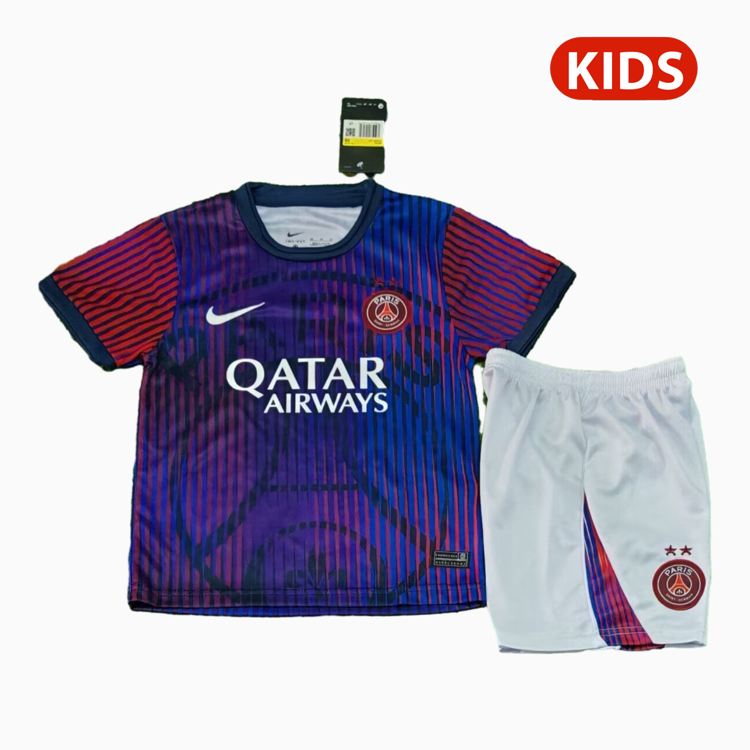 Paris Saint-Germain PSG 26-27 Away Pre-Match Training Kids Kit - JerseysGala