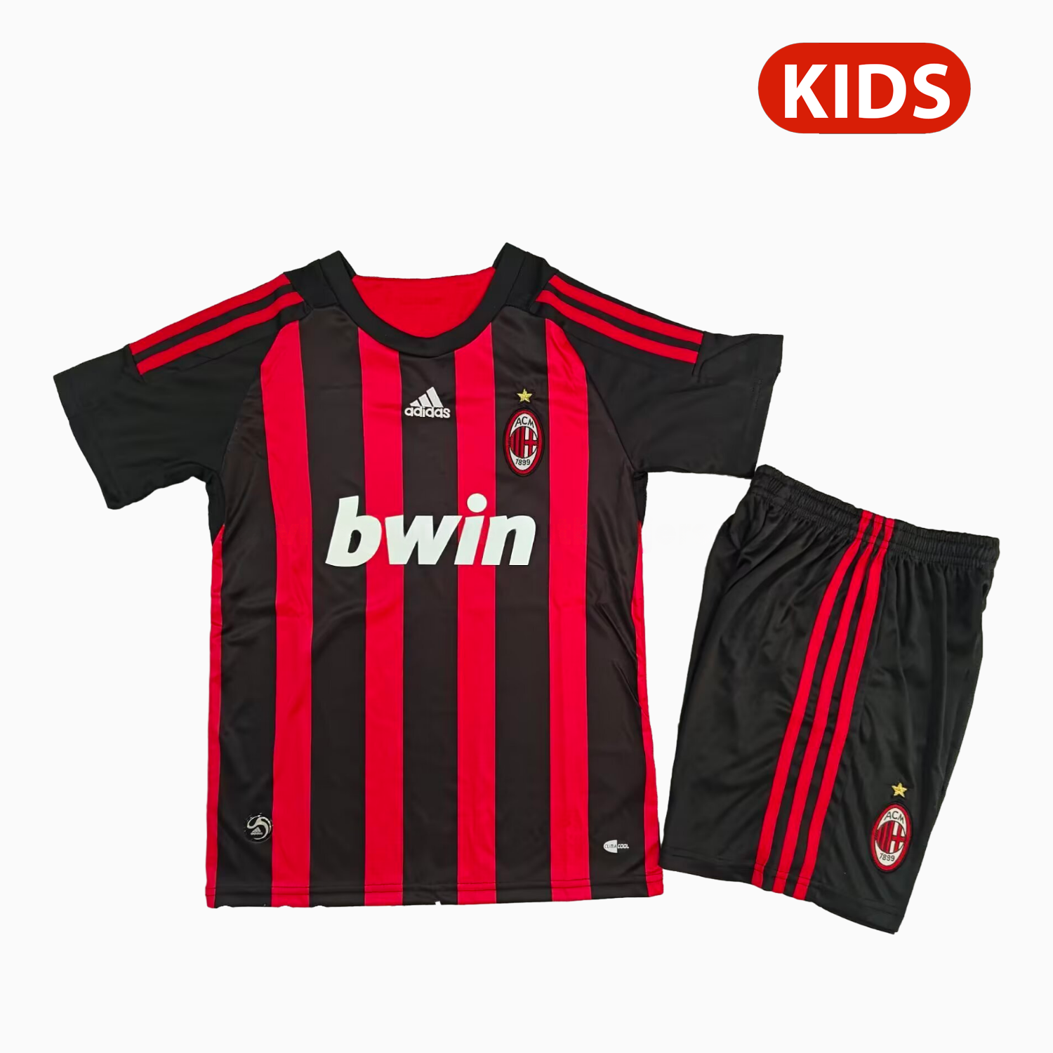 Retro AC Milan 2008-09 Home Kids Kit - JerseysGala