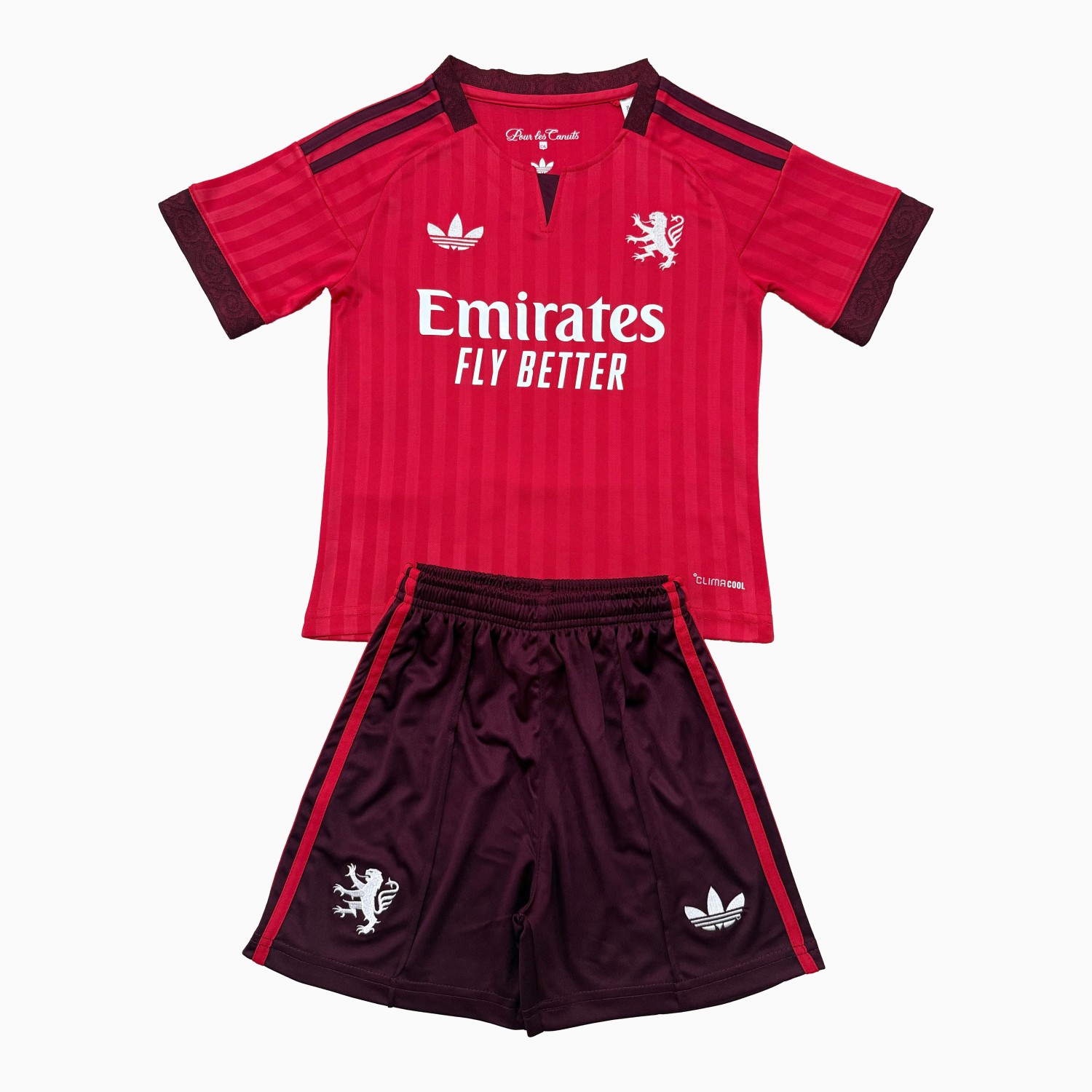 Lyon 26-27 Away Red Men's Adult Jersey Set - Fans Version - JerseysGala